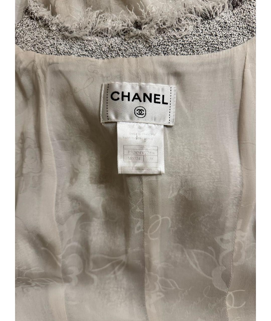 CHANEL Серебряное вискозное вечернее платье, фото 3