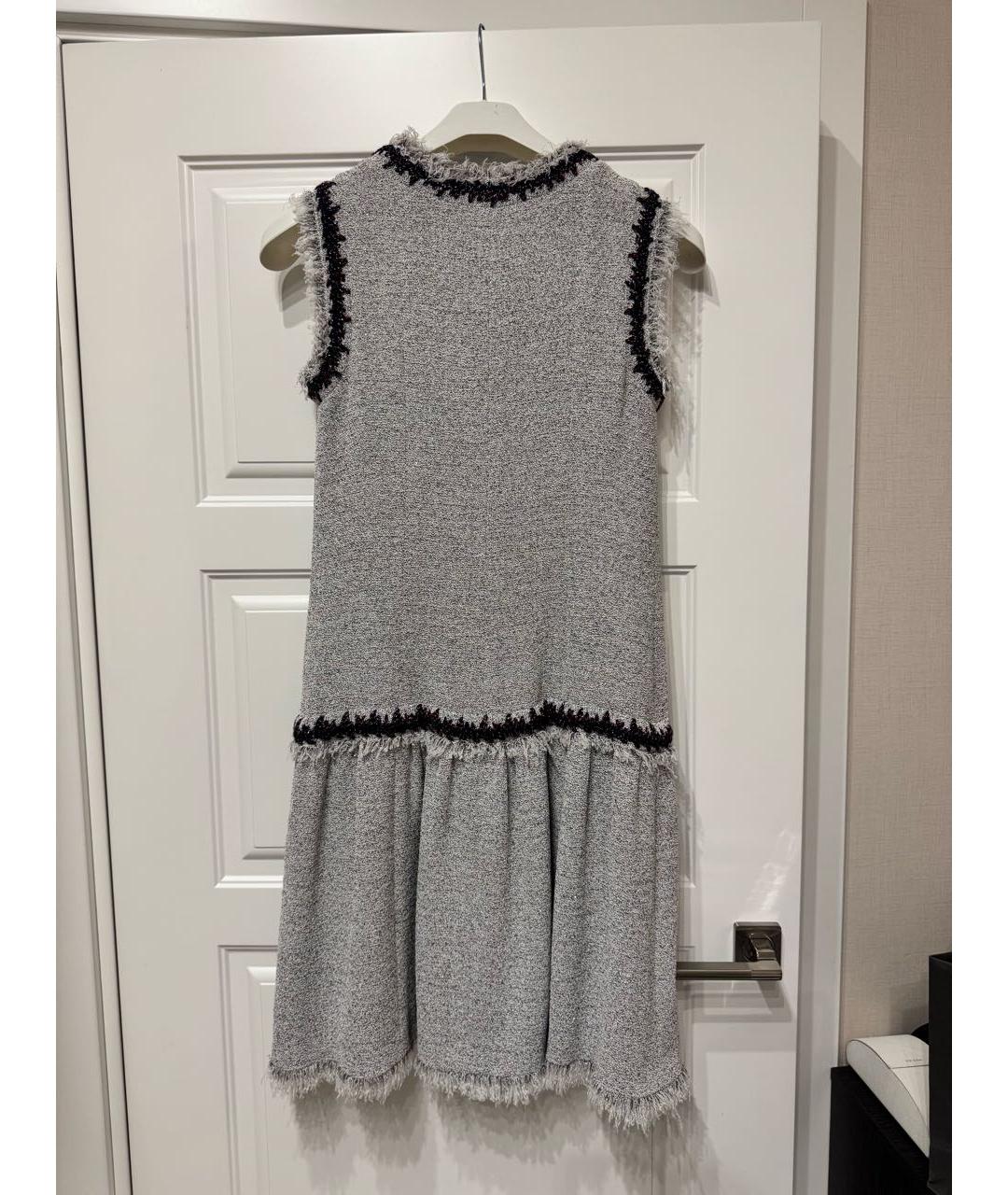 CHANEL Серебряное вискозное вечернее платье, фото 2