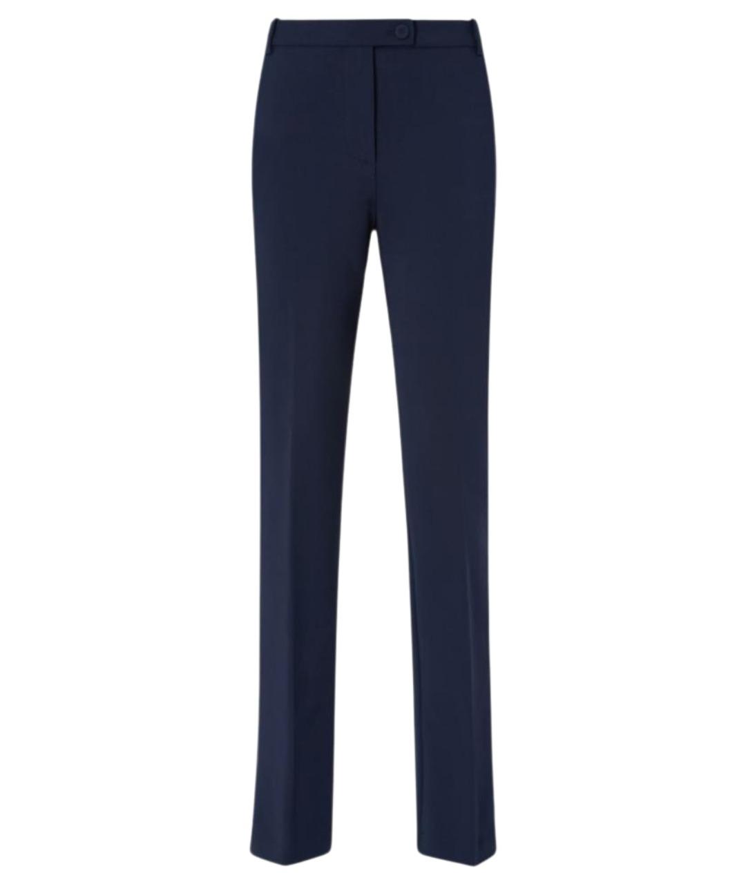 PINKO Синие хлопковые прямые брюки, фото 1