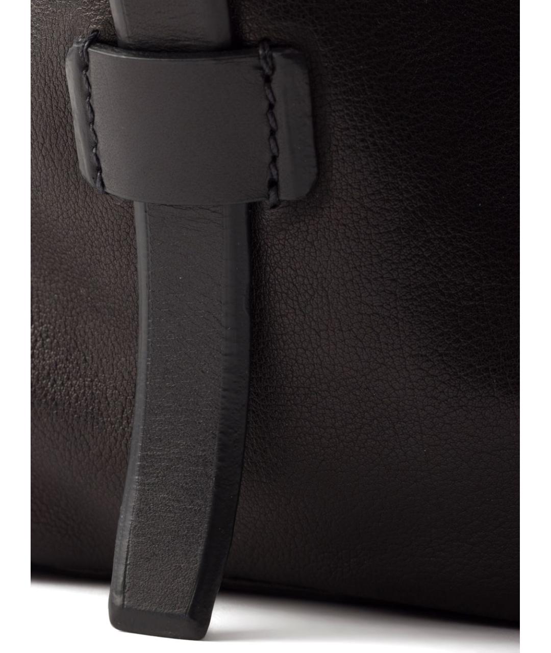 PRADA Черная кожаная сумка тоут, фото 6