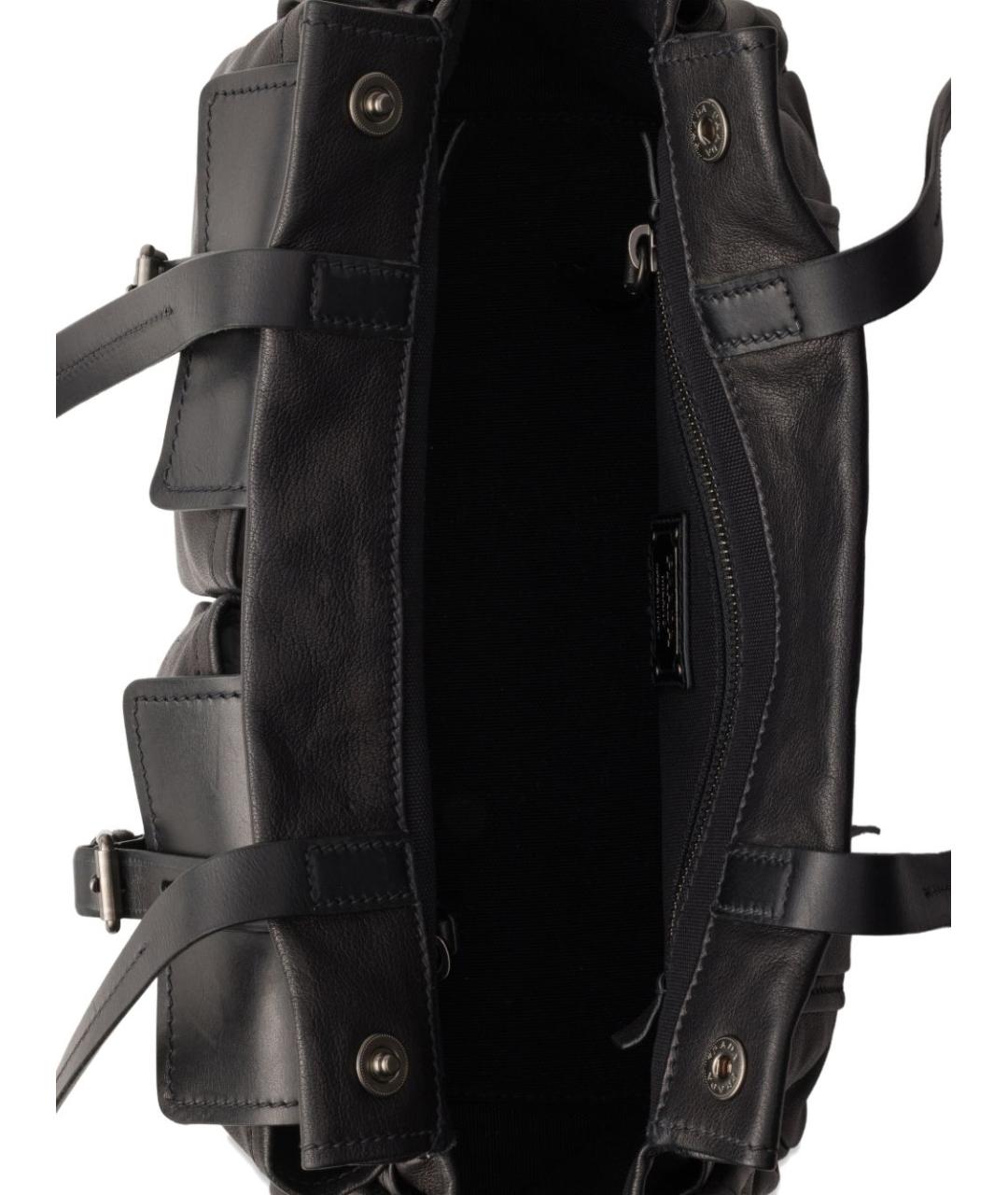 PRADA Черная кожаная сумка тоут, фото 2