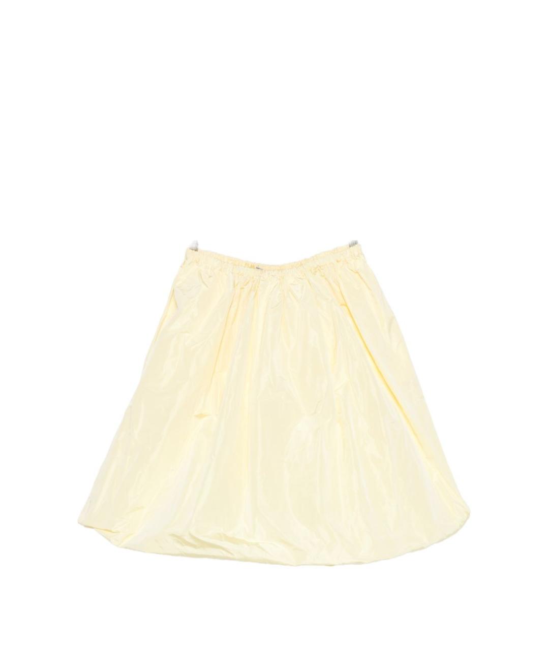 PRADA Бежевая шелковая юбка мини, фото 6
