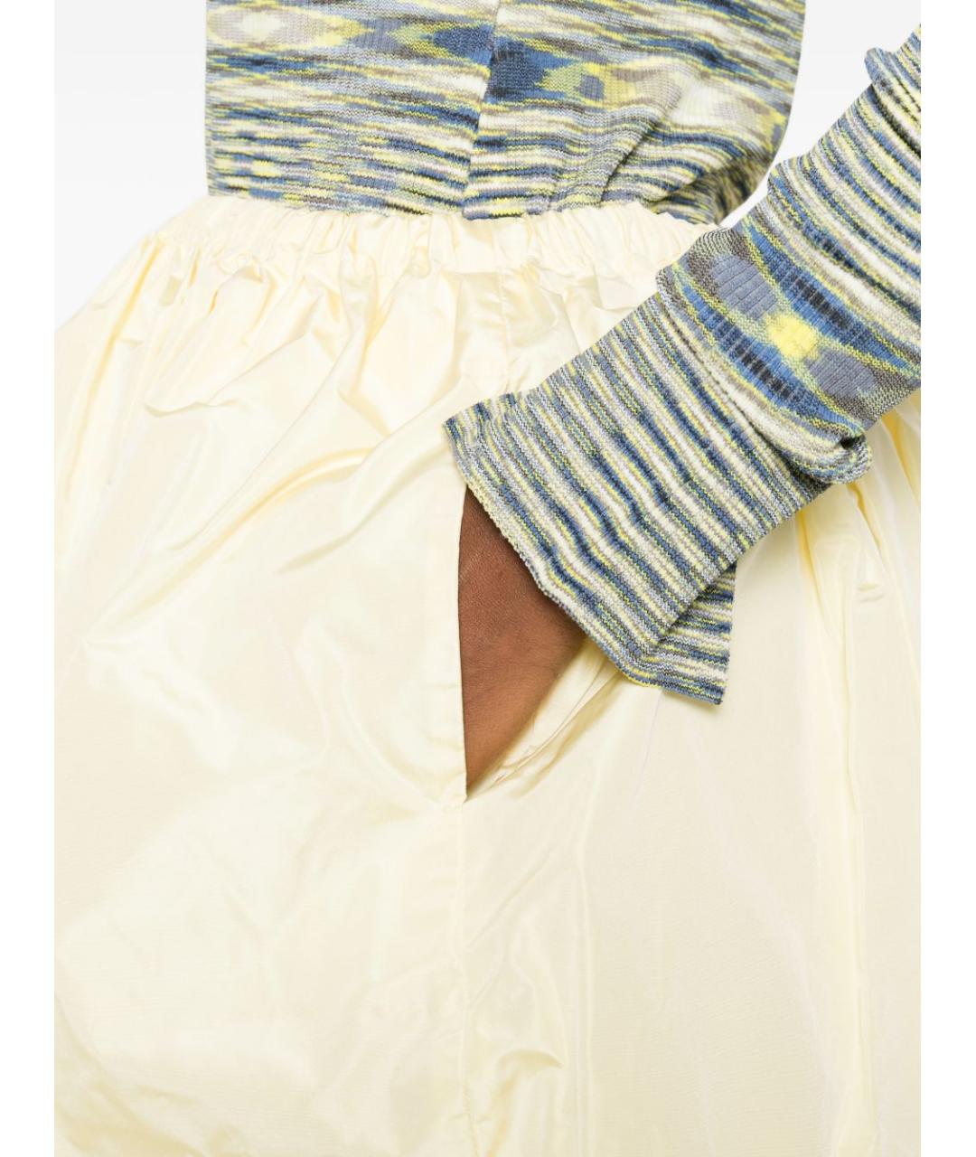 PRADA Бежевая шелковая юбка мини, фото 3