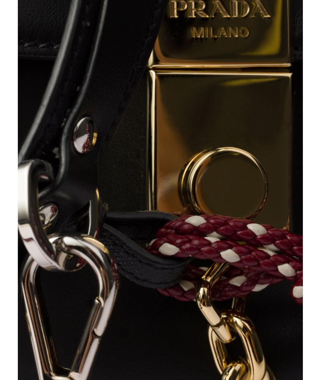 PRADA Черная кожаная сумка через плечо, фото 6