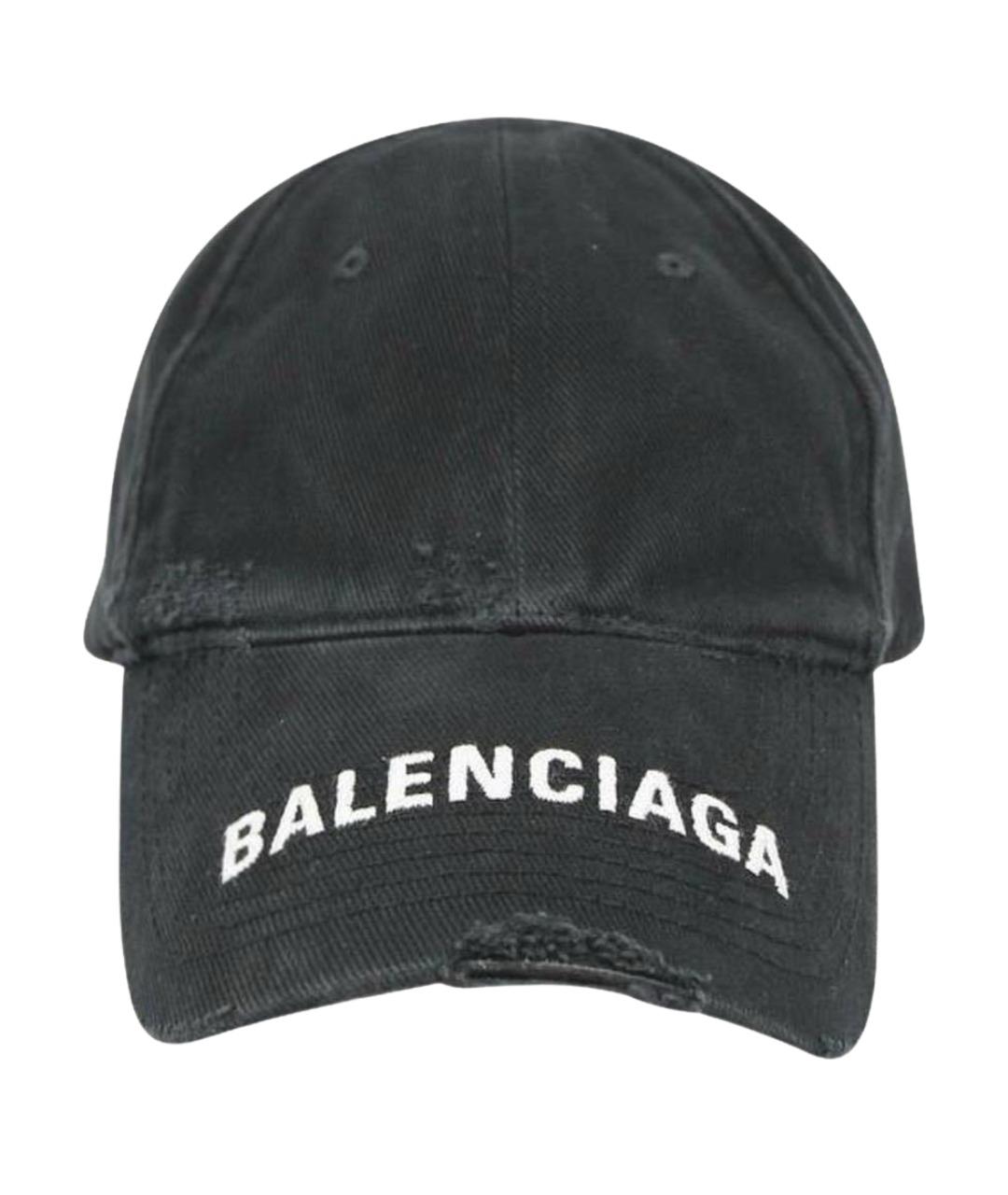 BALENCIAGA Черная хлопковая кепка/бейсболка, фото 1