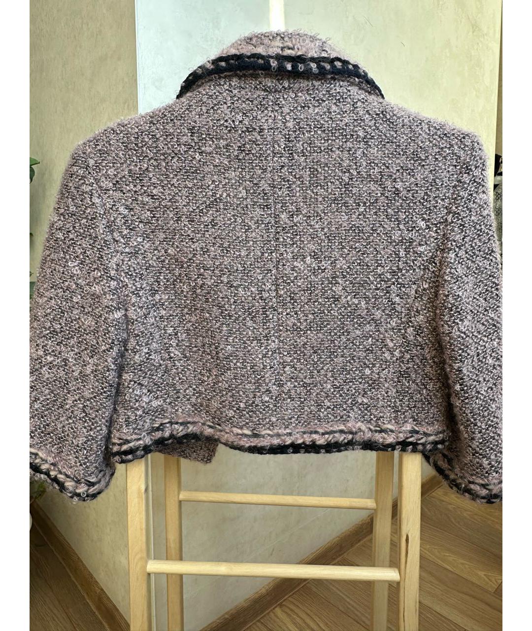 CHANEL Розовый полиамидовый жакет/пиджак, фото 2