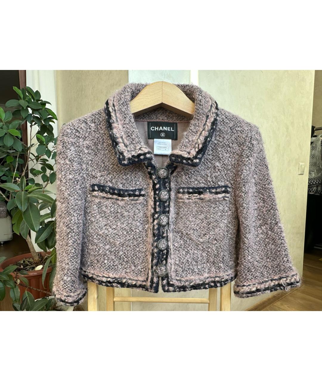 CHANEL Розовый полиамидовый жакет/пиджак, фото 5