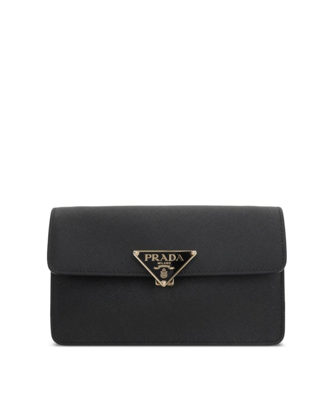 PRADA Черная кожаная сумка через плечо, фото 1