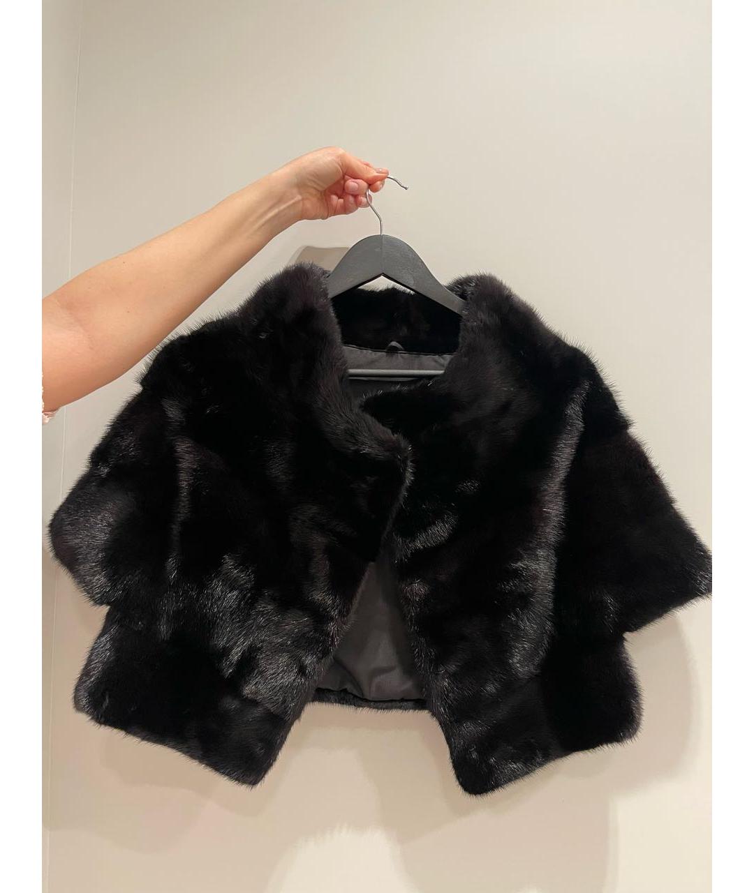SAGA Черная меховая шуба, фото 4