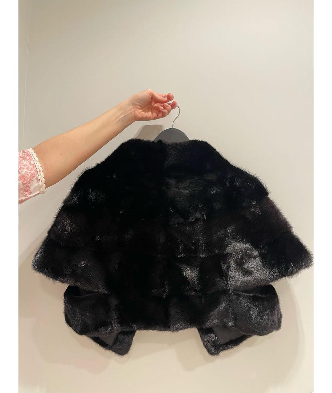 SAGA Черная меховая шуба, фото 2