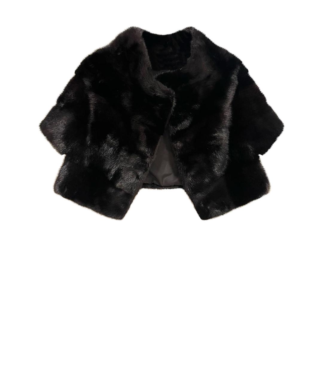 SAGA Черная меховая шуба, фото 1