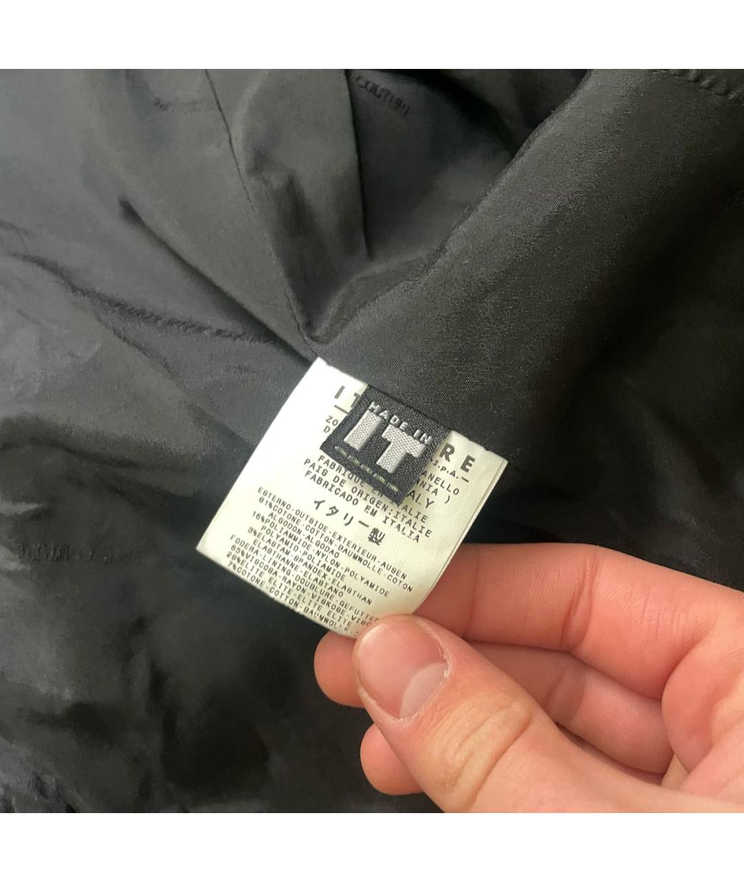 VERSACE JEANS COUTURE Антрацитовый хлопковый жакет/пиджак, фото 4