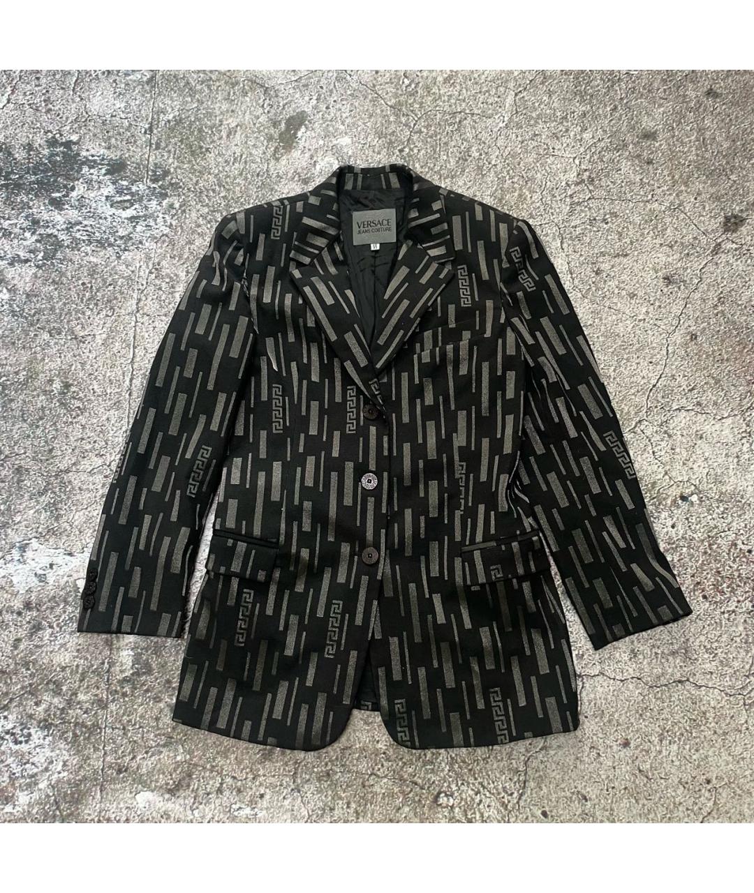 VERSACE JEANS COUTURE Антрацитовый хлопковый жакет/пиджак, фото 5