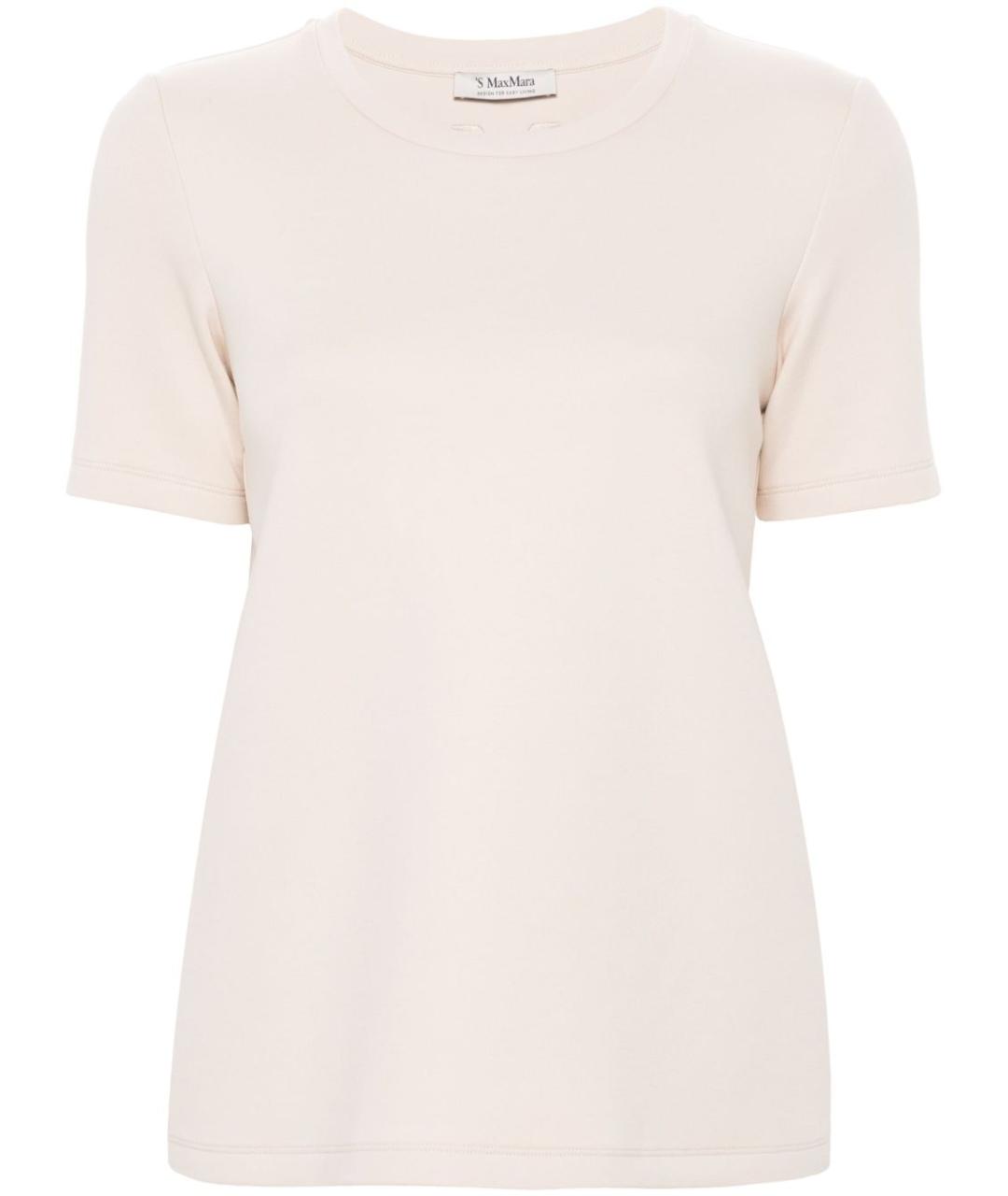 'S MAX MARA Бежевая хлопковая футболка, фото 1