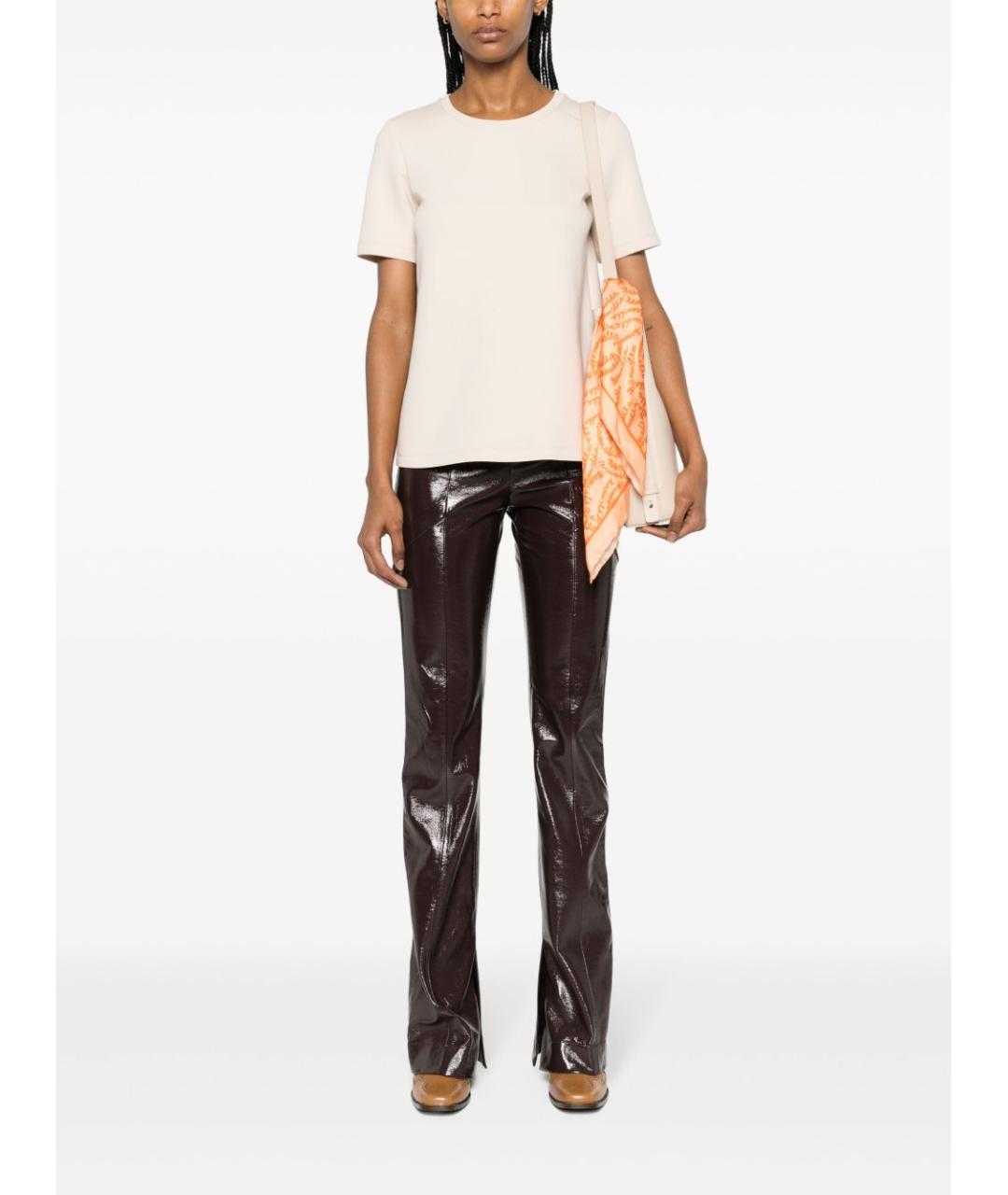 'S MAX MARA Бежевая хлопковая футболка, фото 5