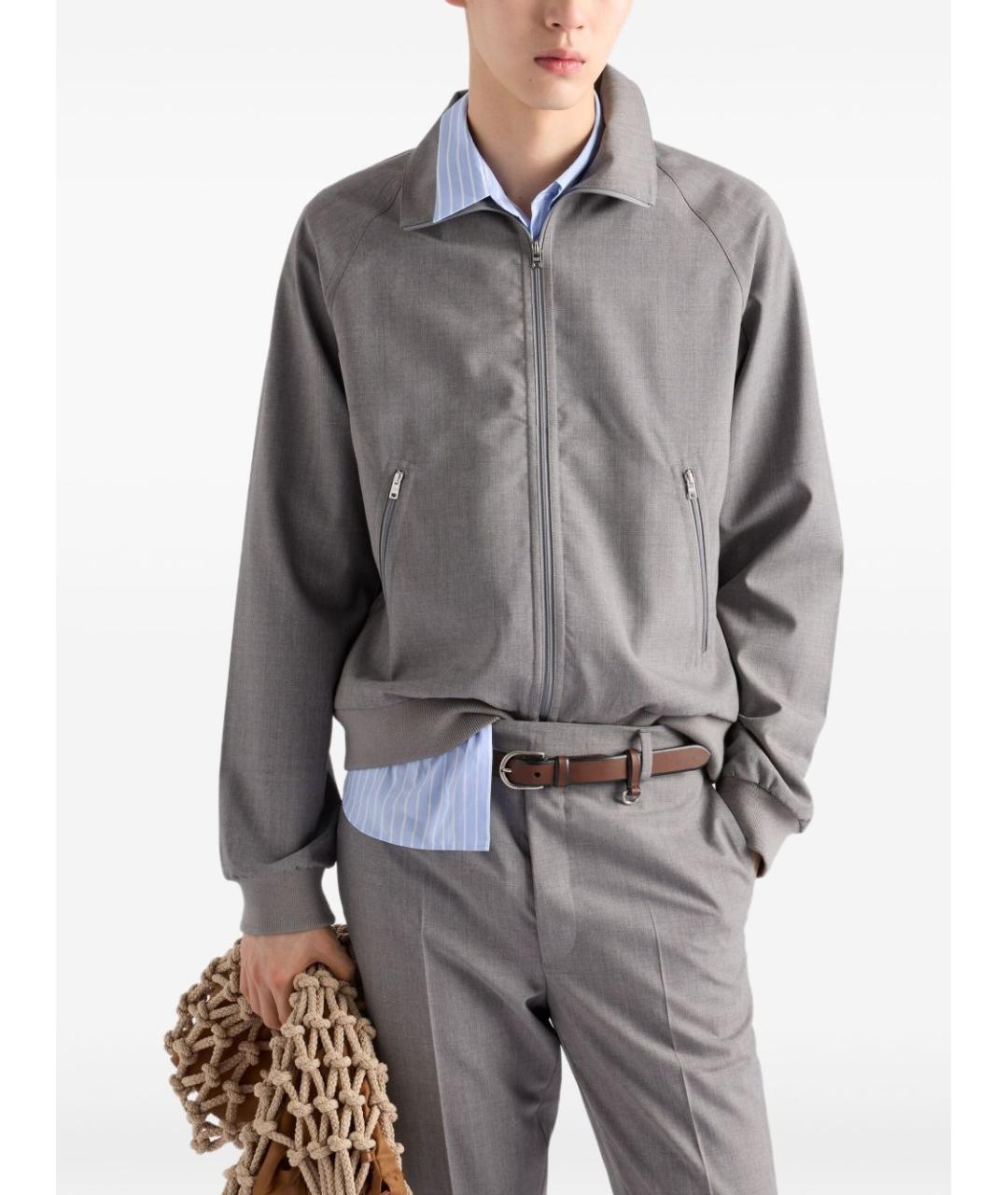 PRADA Серая куртка, фото 4