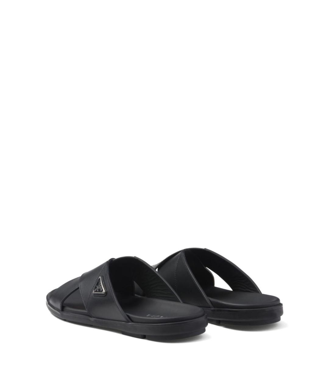 PRADA Черные кожаные сандалии, фото 5