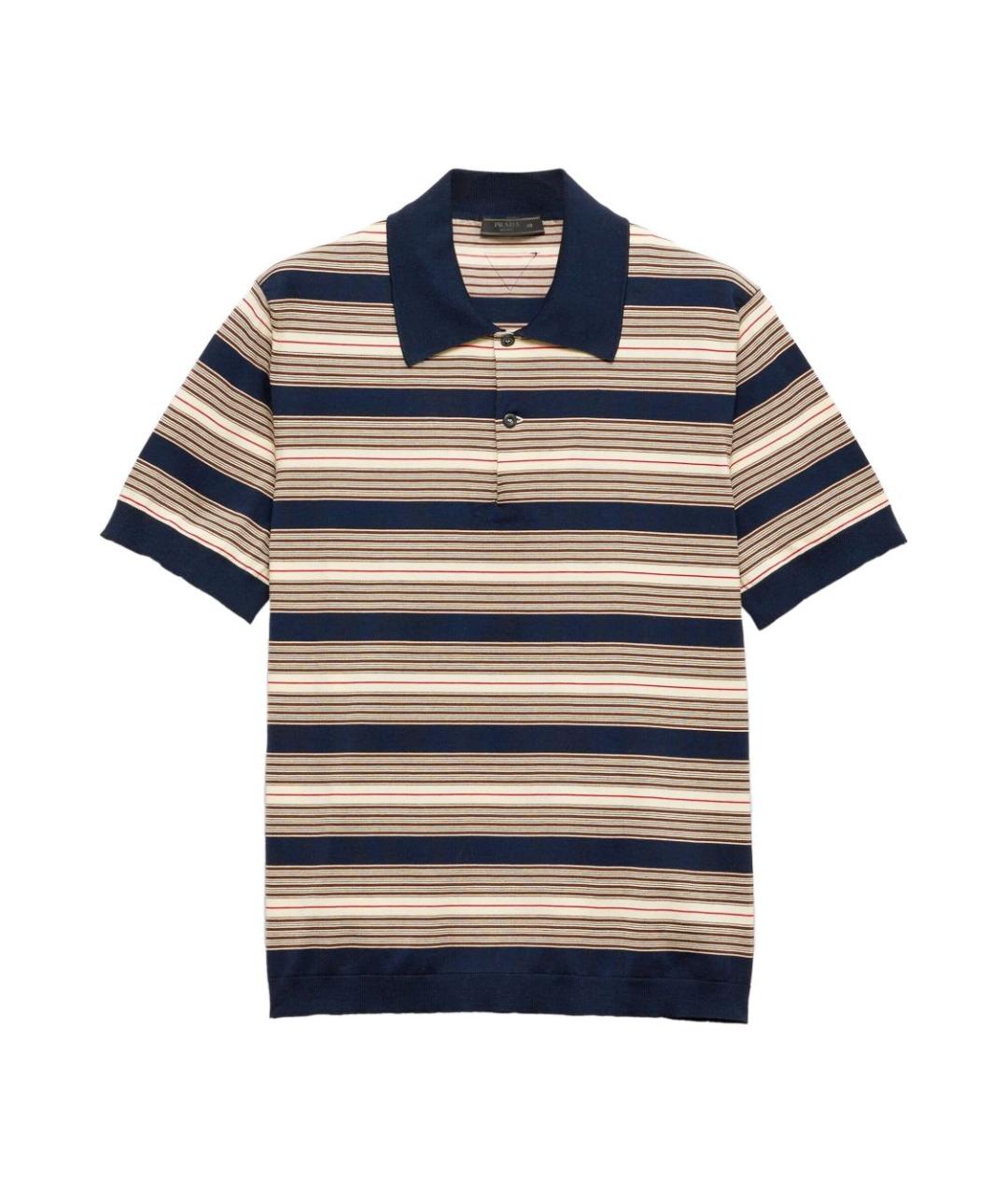 PRADA Синяя хлопковая футболка, фото 1