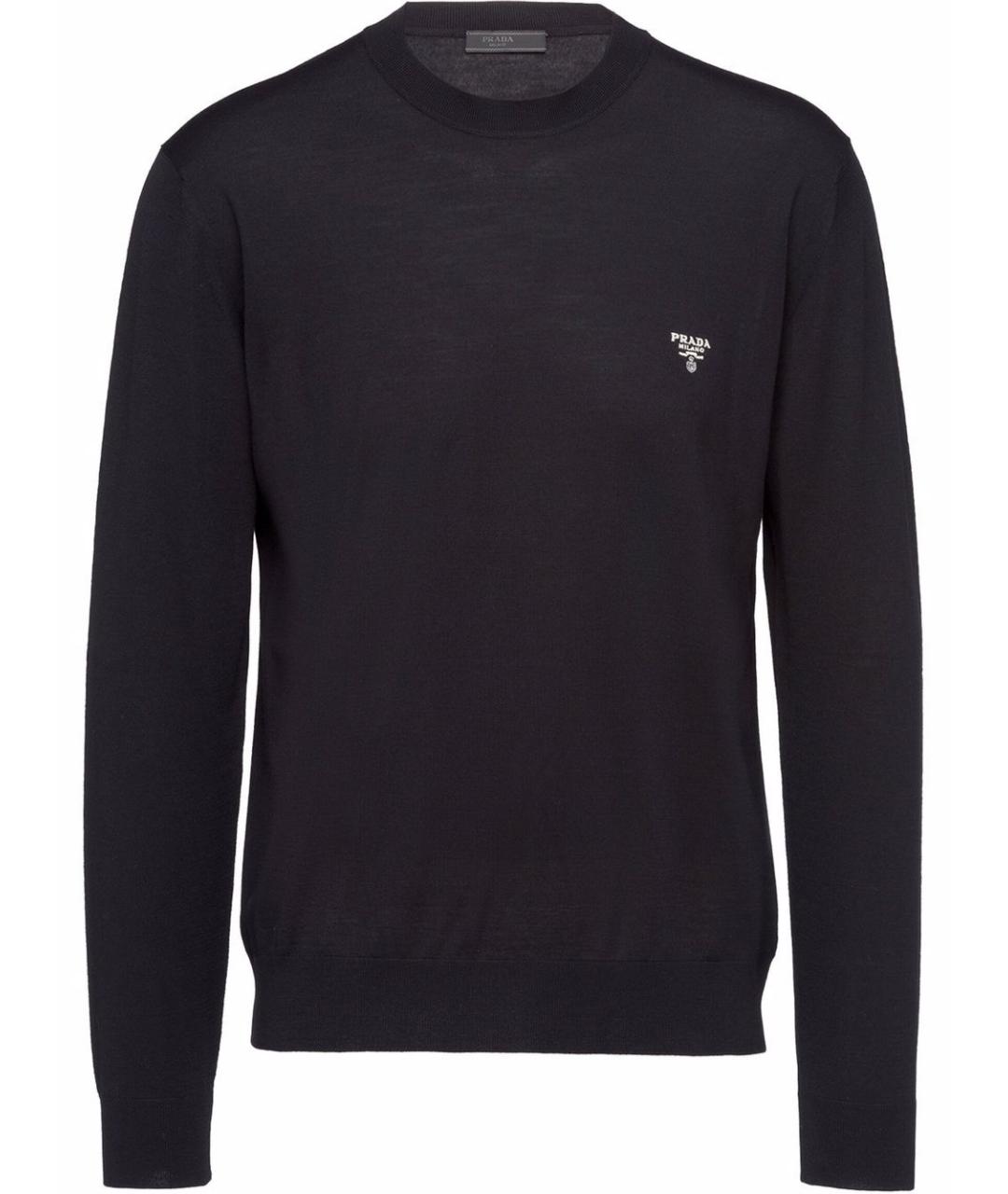 PRADA Черный шерстяной джемпер / свитер, фото 1