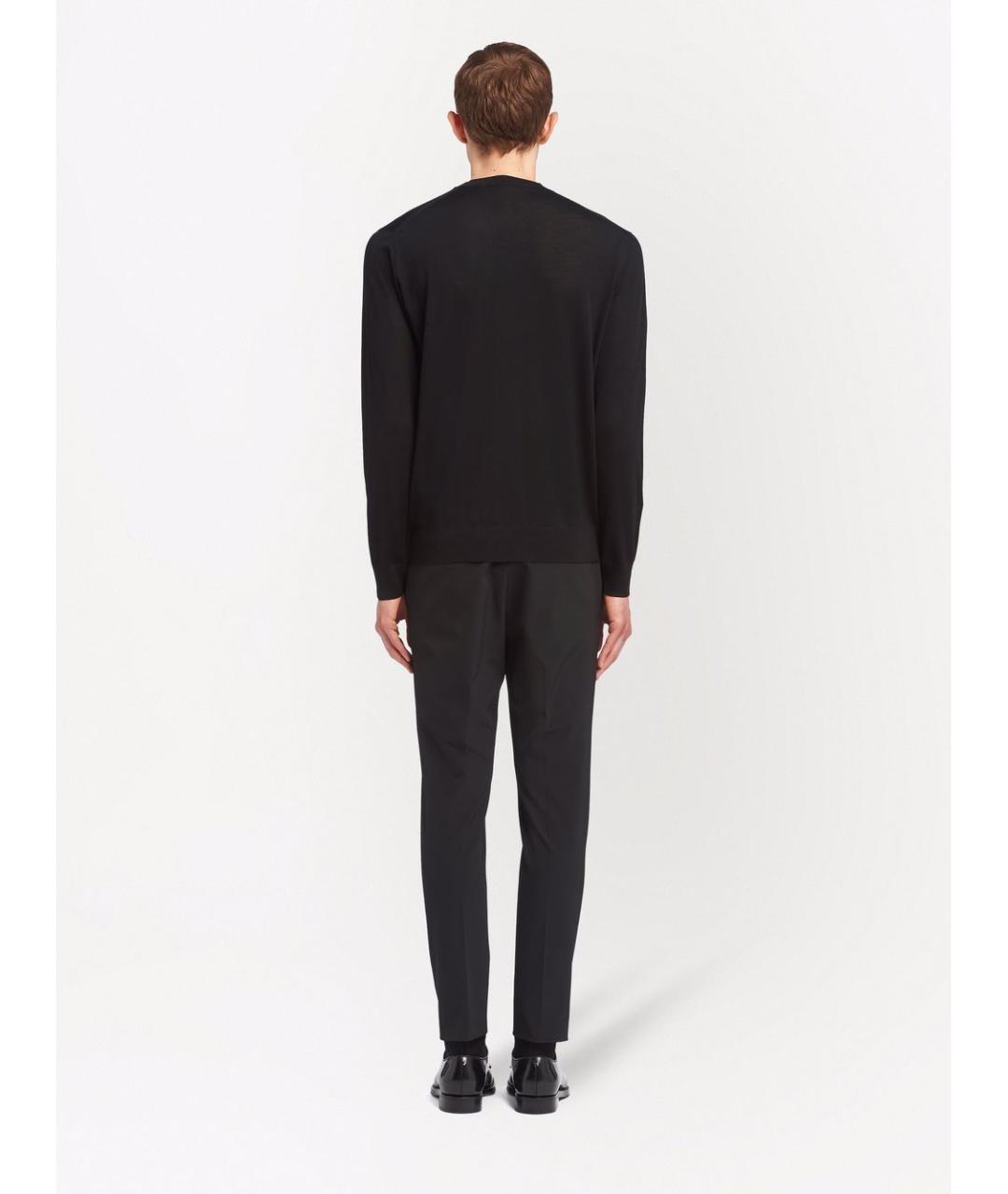 PRADA Черный шерстяной джемпер / свитер, фото 4