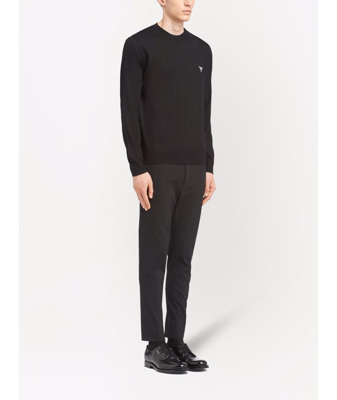 PRADA Черный шерстяной джемпер / свитер, фото 2