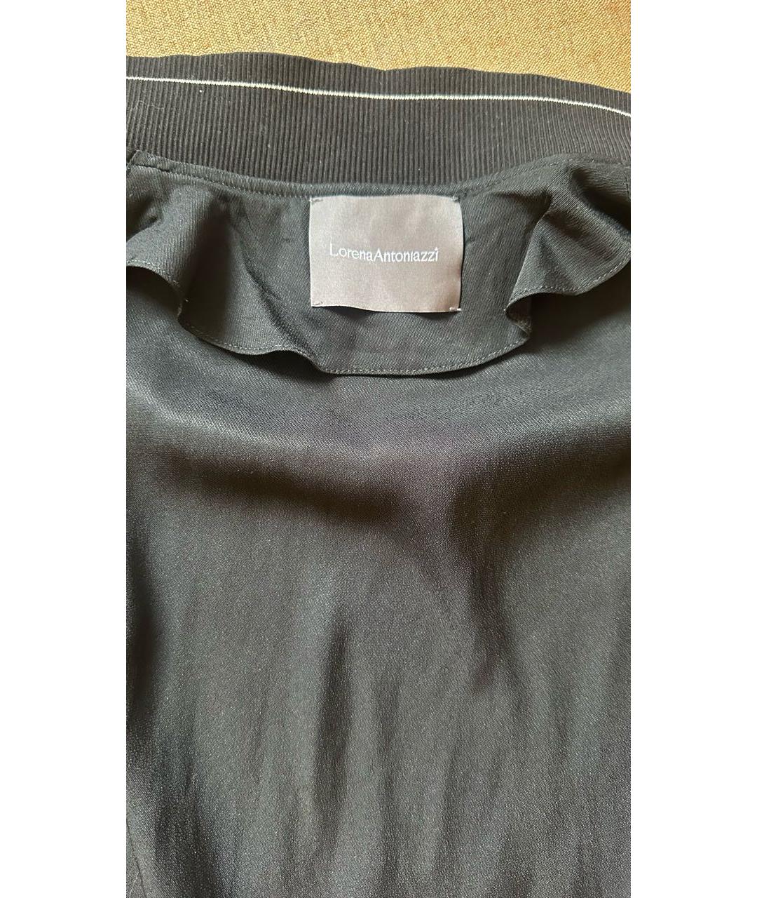 LORENA ANTONIAZZI Черный шелковый костюм с брюками, фото 2