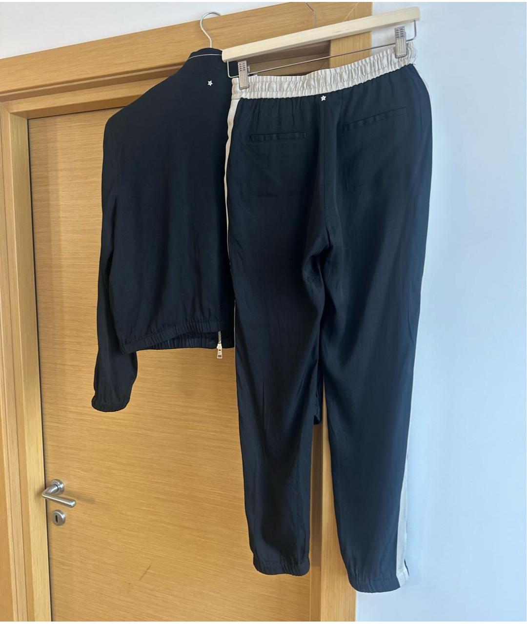 LORENA ANTONIAZZI Черный шелковый костюм с брюками, фото 3