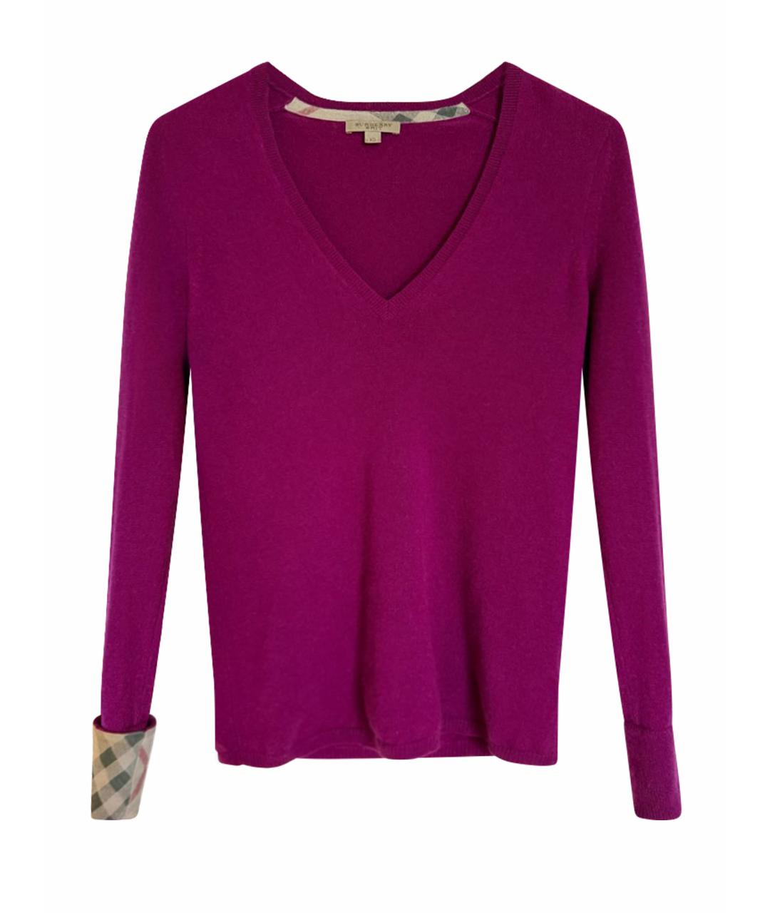 BURBERRY Фуксия кашемировый джемпер / свитер, фото 1