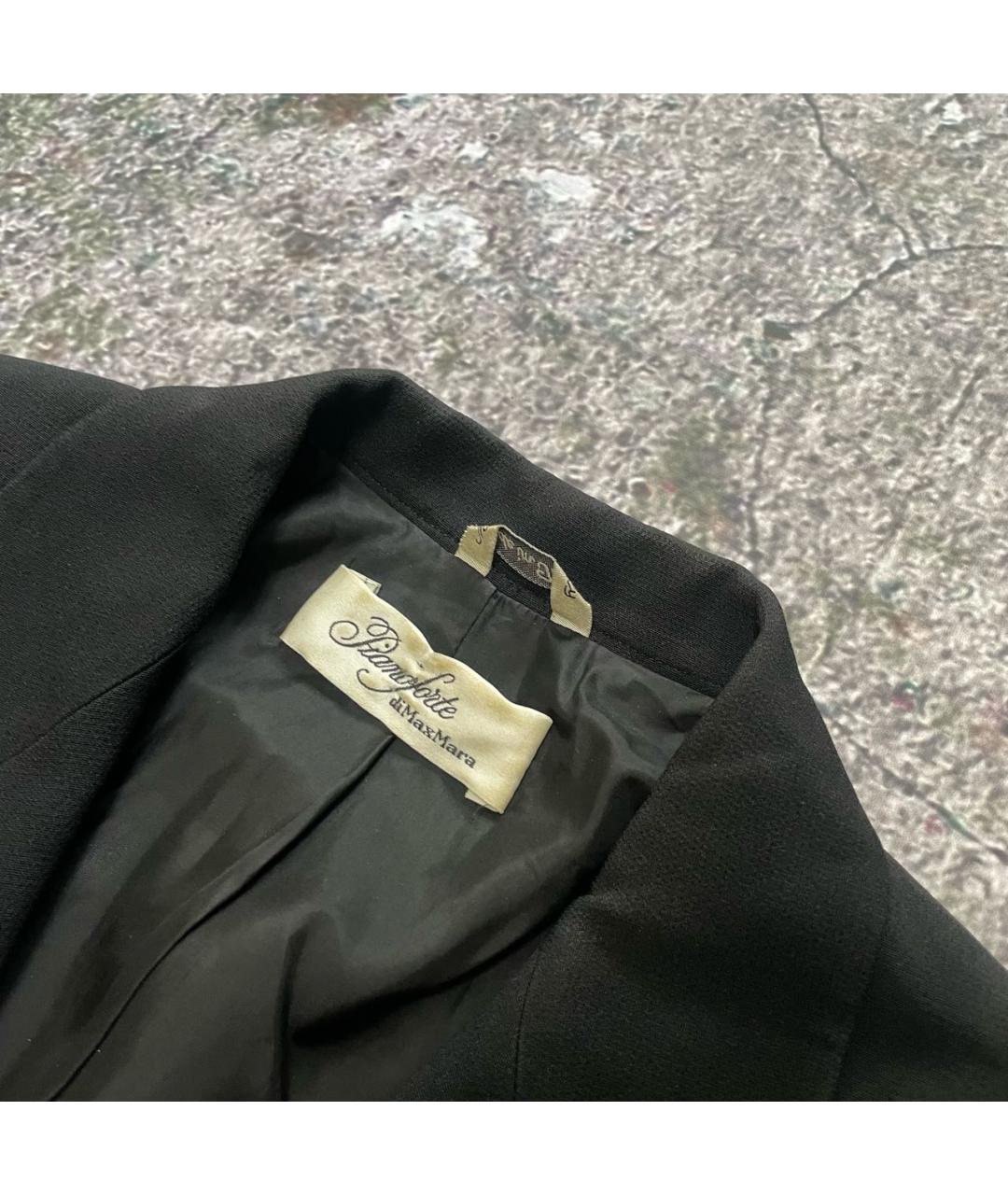 MAX MARA Черный ацетатный жакет/пиджак, фото 2