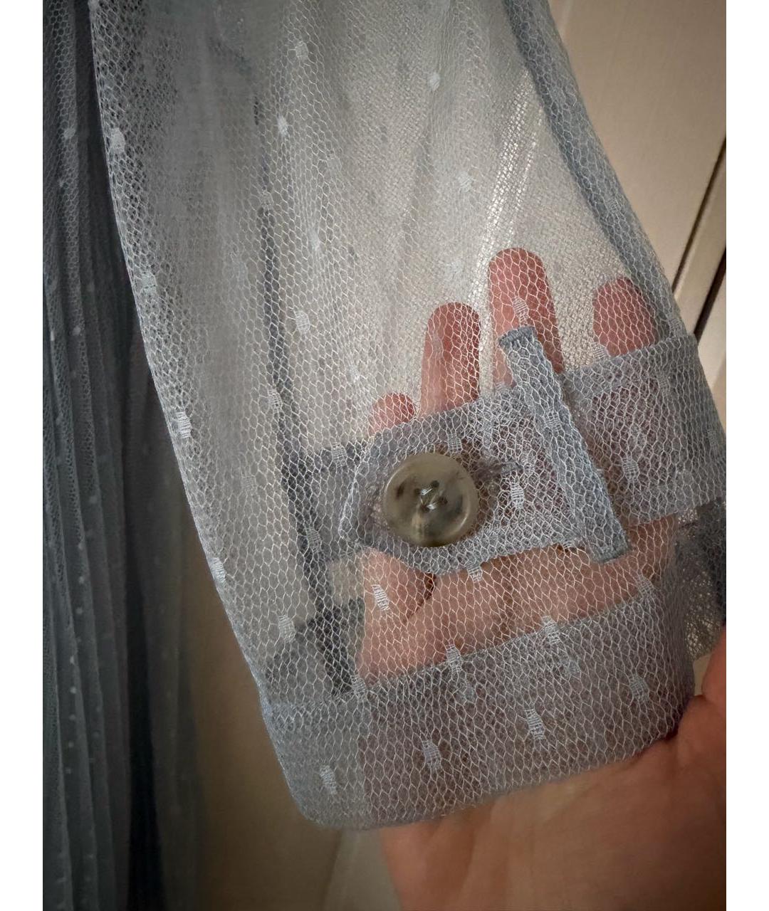 RED VALENTINO Голубой сетчатый тренч/плащ, фото 4