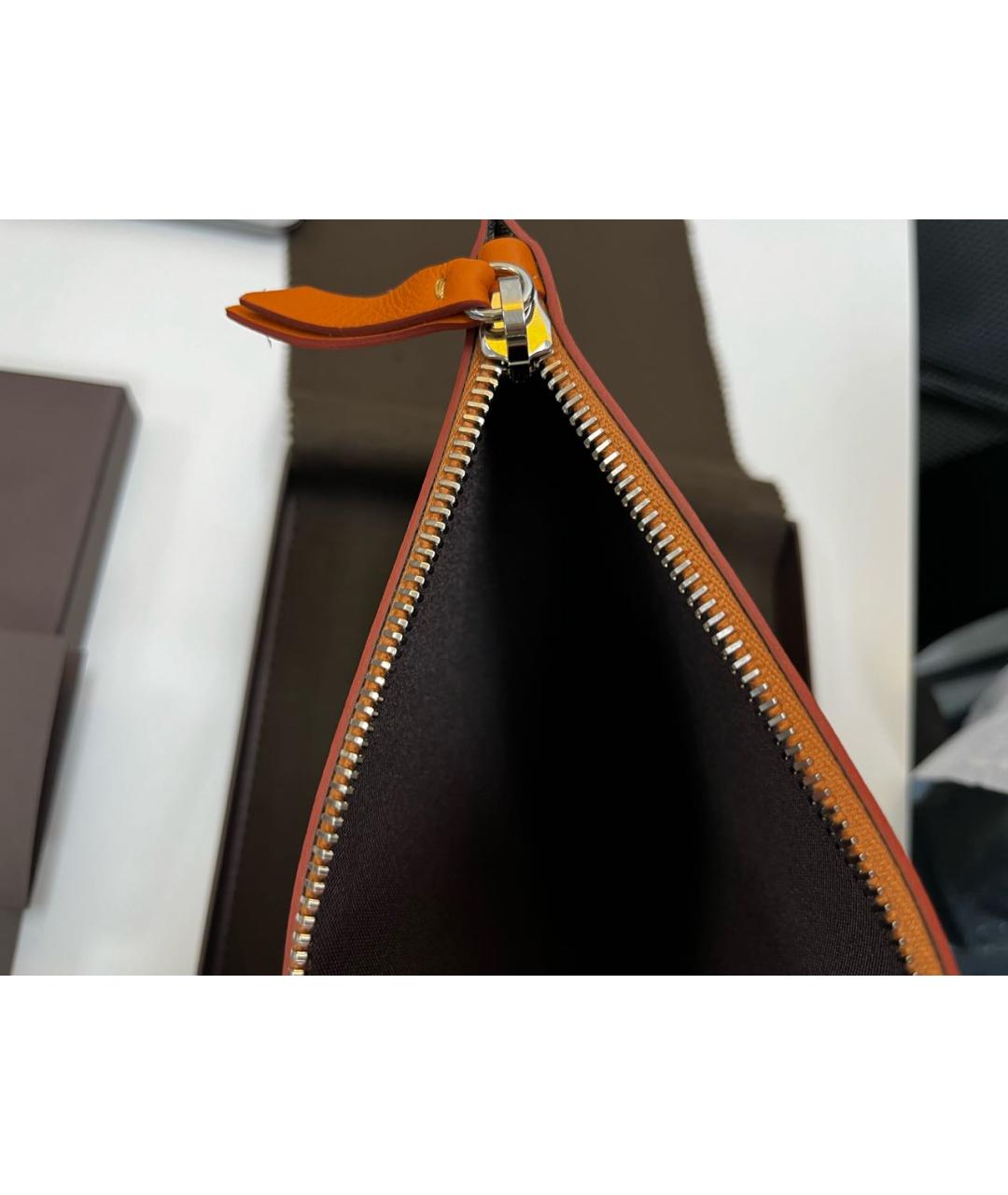 TOD'S Оранжевая кожаная папка для документов, фото 4