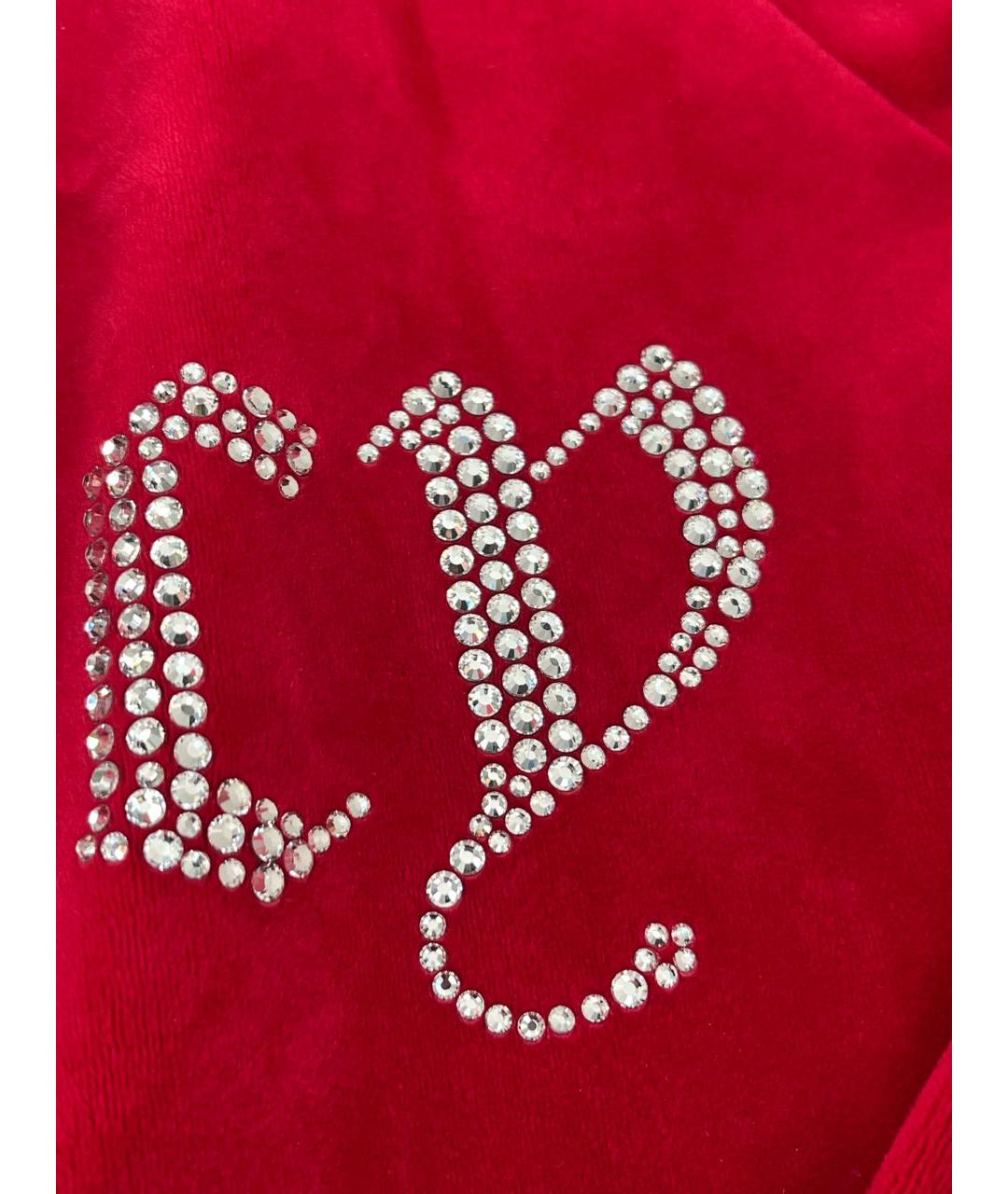 JUICY COUTURE Красный велюровый костюм с брюками, фото 8