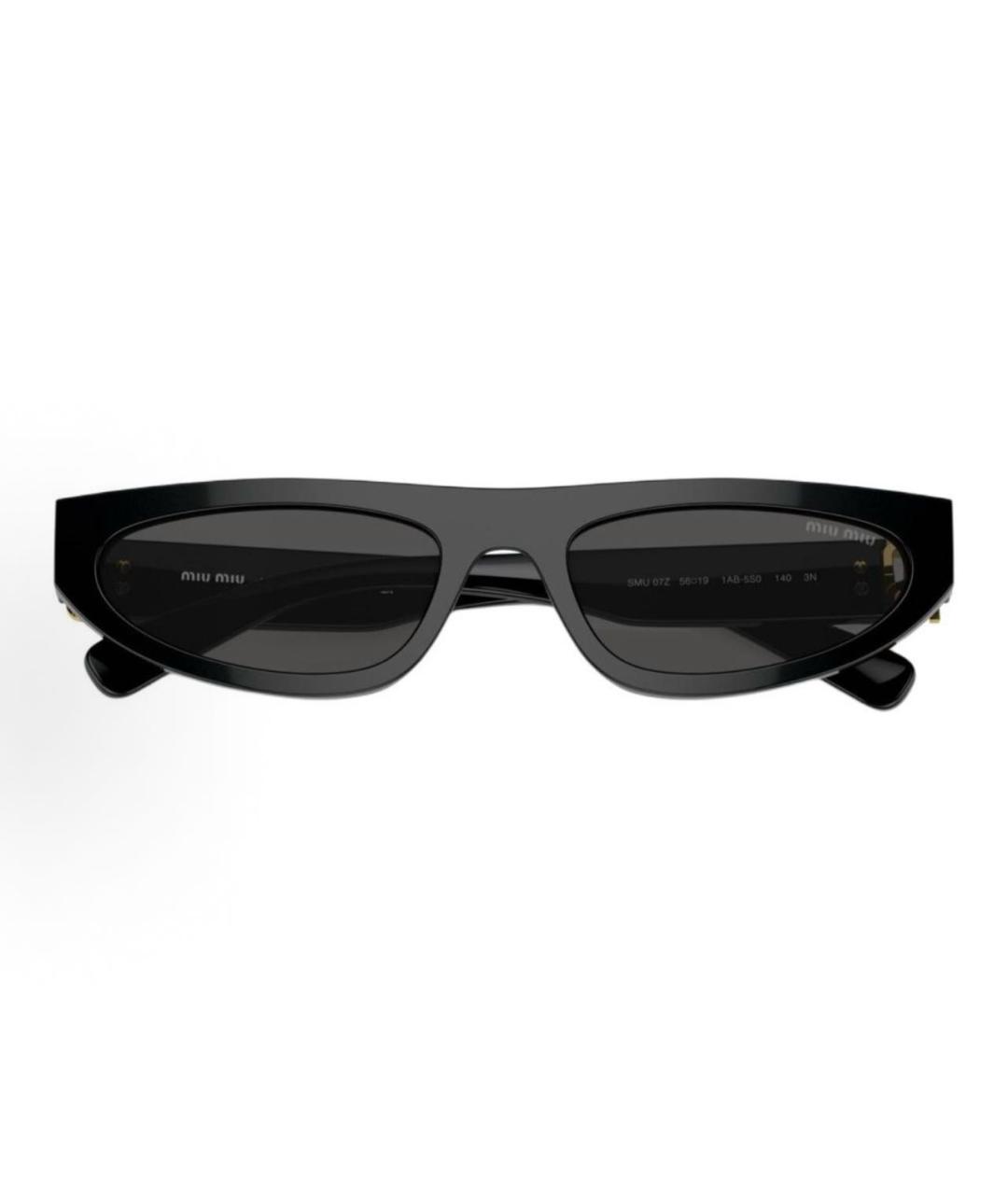 MIU MIU Черные пластиковые солнцезащитные очки, фото 6