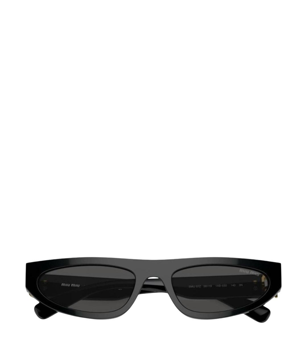 MIU MIU Черные пластиковые солнцезащитные очки, фото 1