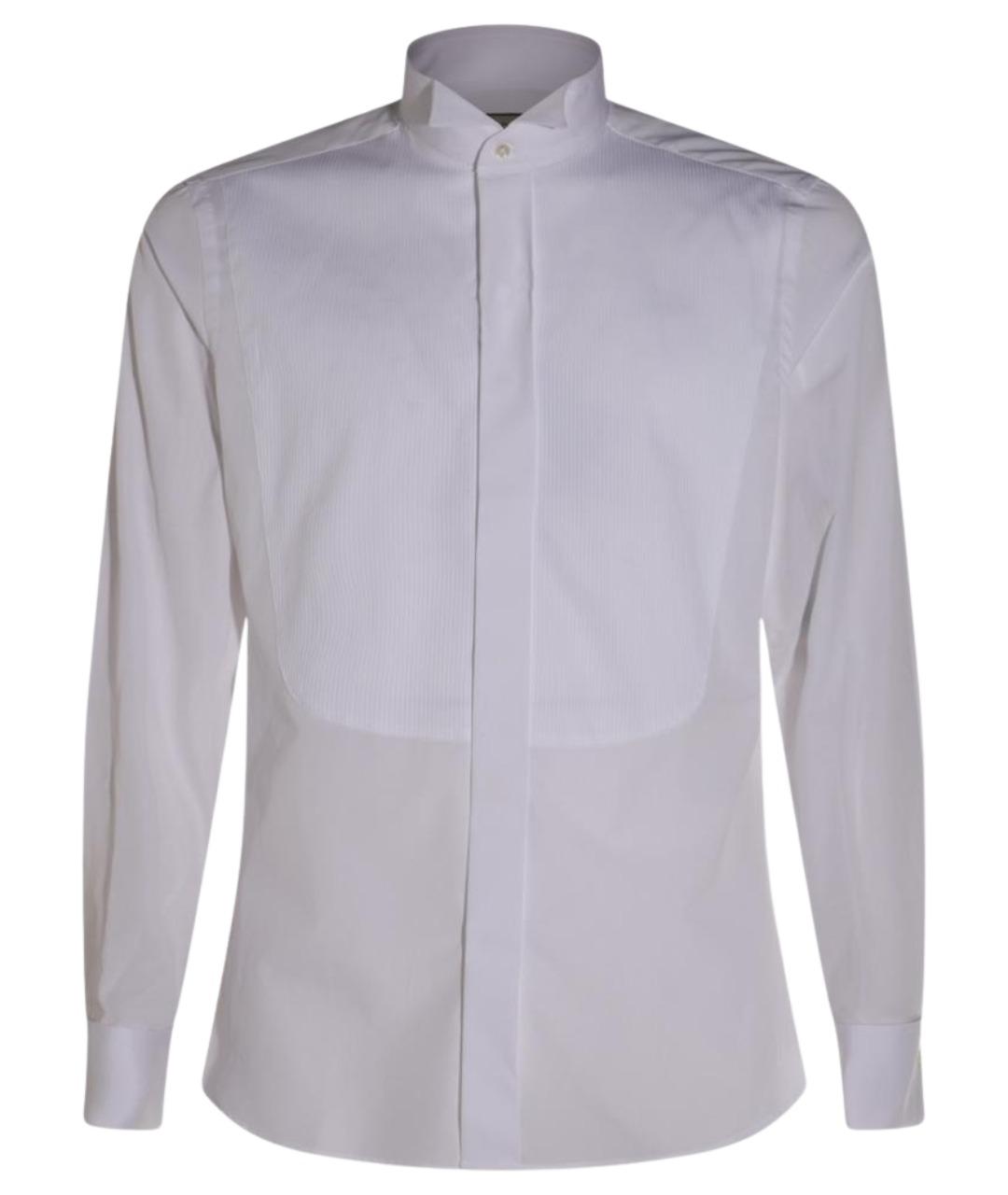 CANALI Белая хлопковая классическая рубашка, фото 1