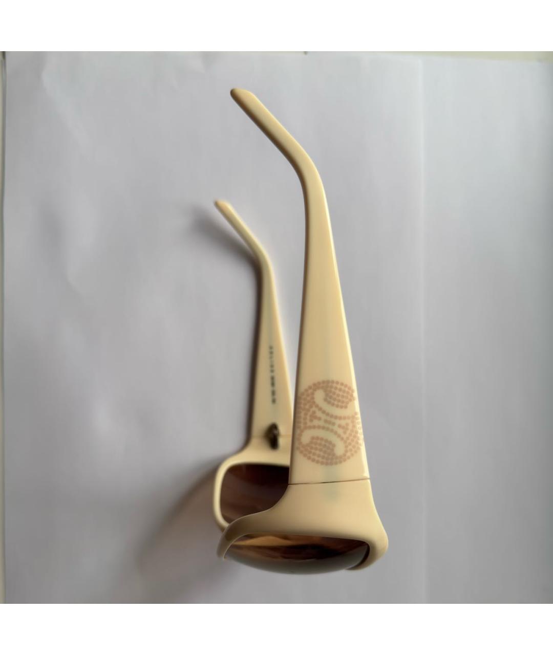 CELINE Бежевые пластиковые солнцезащитные очки, фото 2