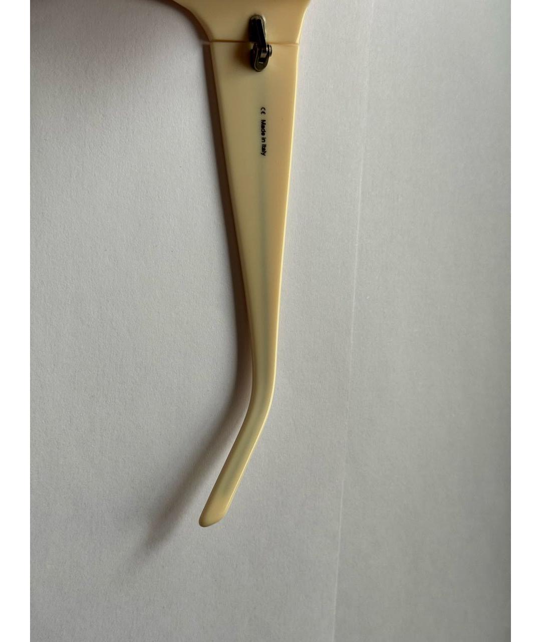 CELINE Бежевые пластиковые солнцезащитные очки, фото 6