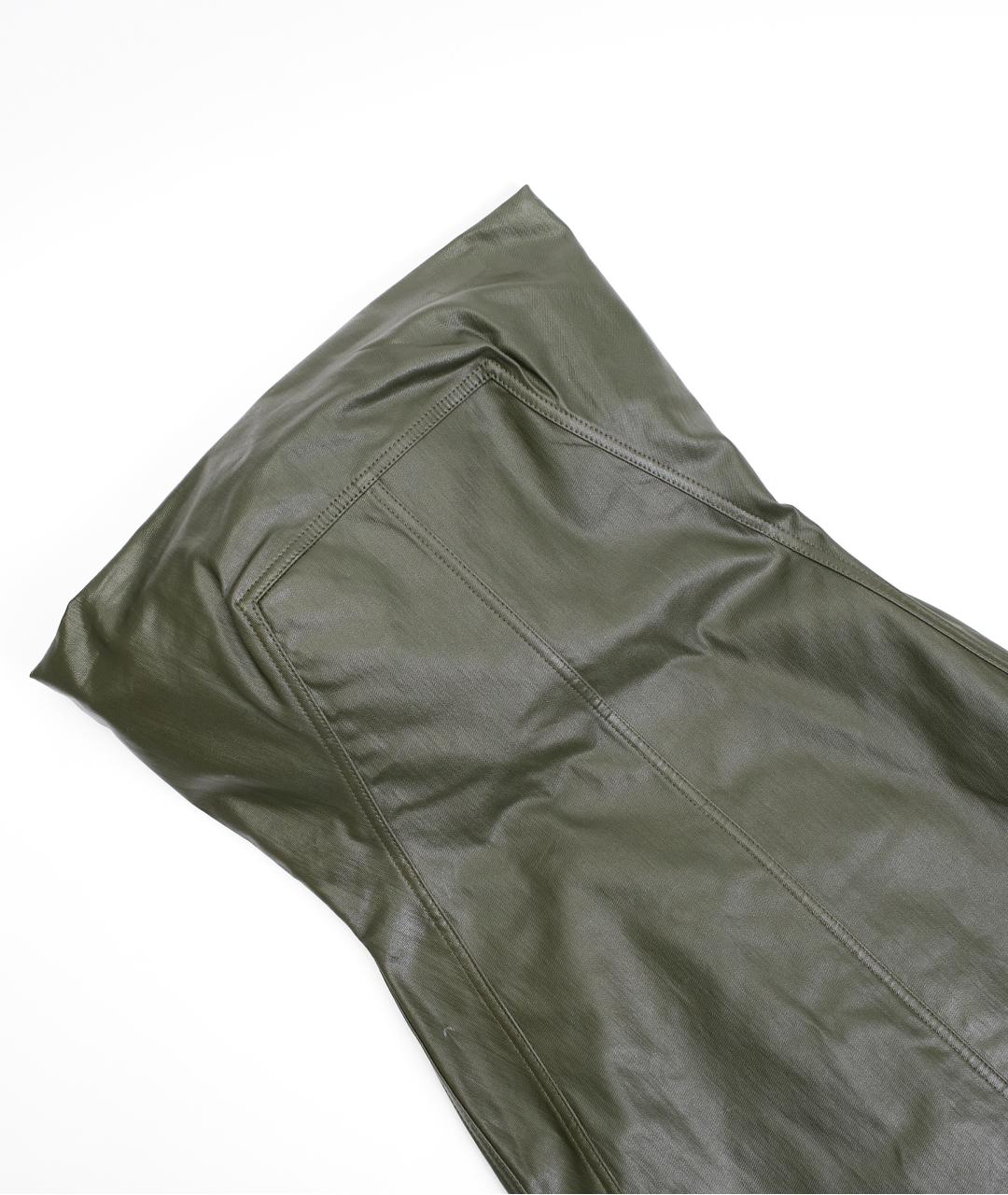 RICK OWENS Хаки хлопковое вечернее платье, фото 3