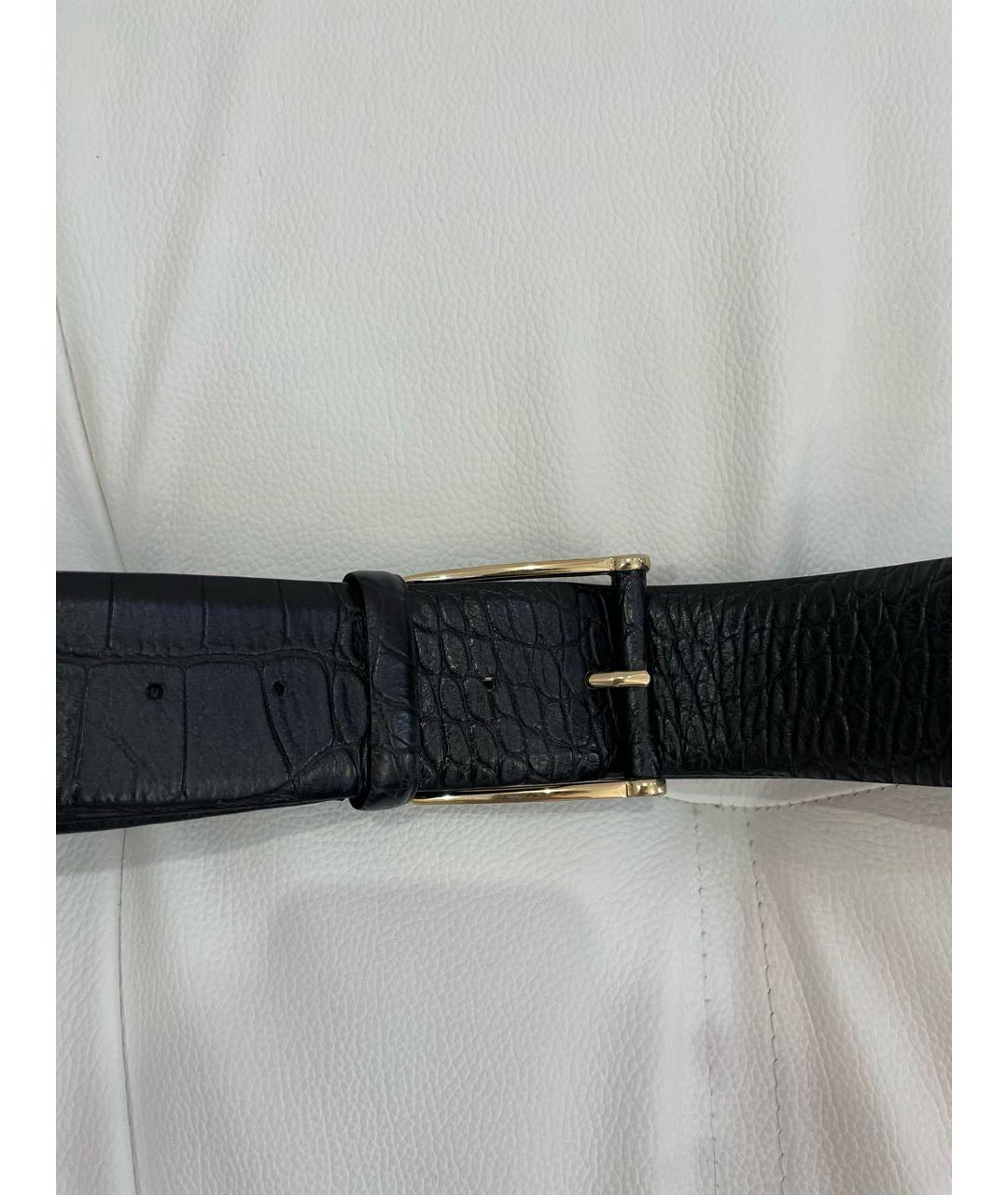 MAX MARA Черный кожаный ремень, фото 4