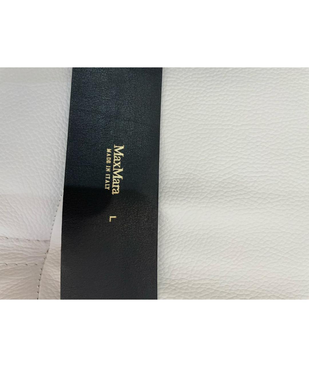 MAX MARA Черный кожаный ремень, фото 3
