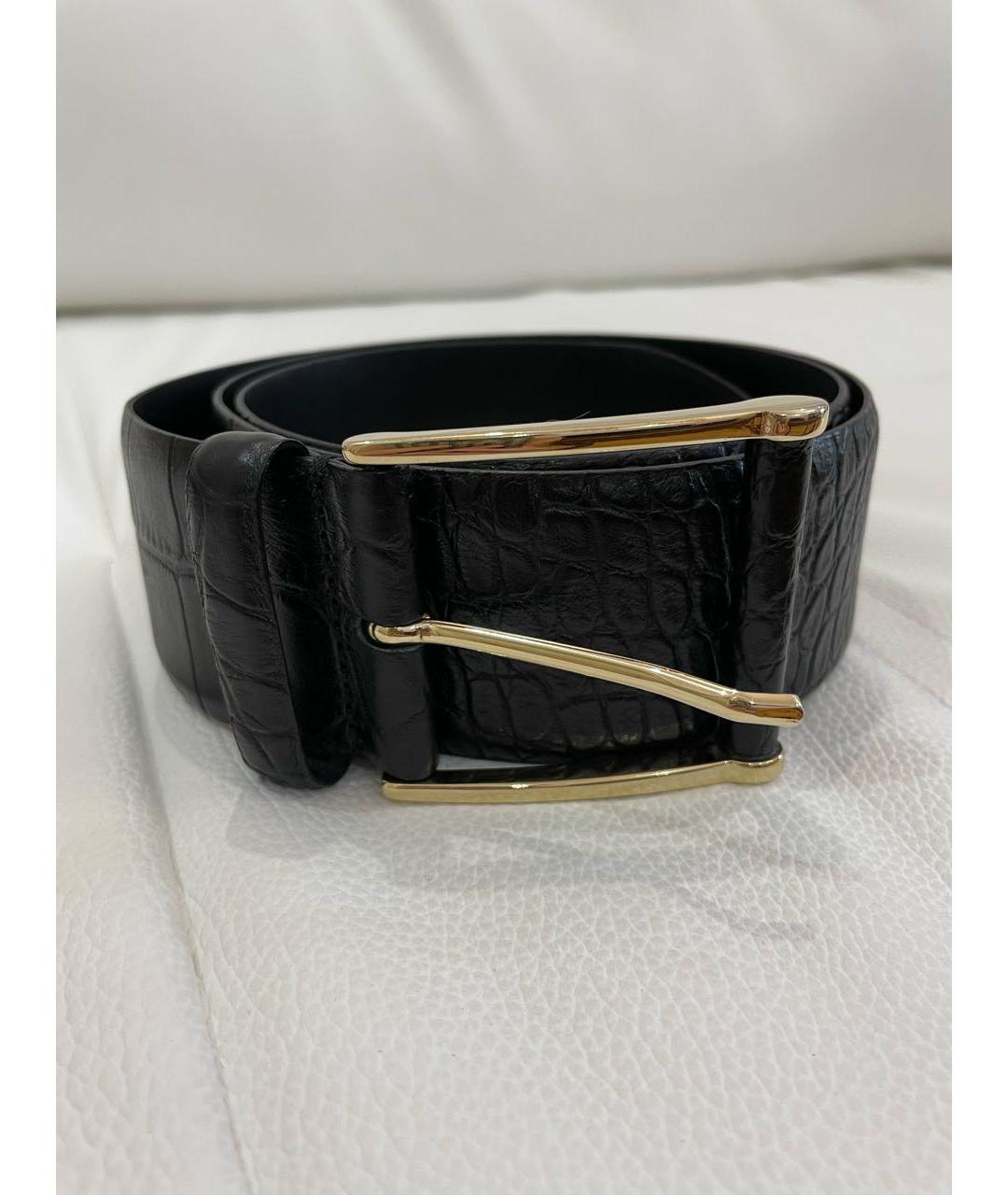 MAX MARA Черный кожаный ремень, фото 6