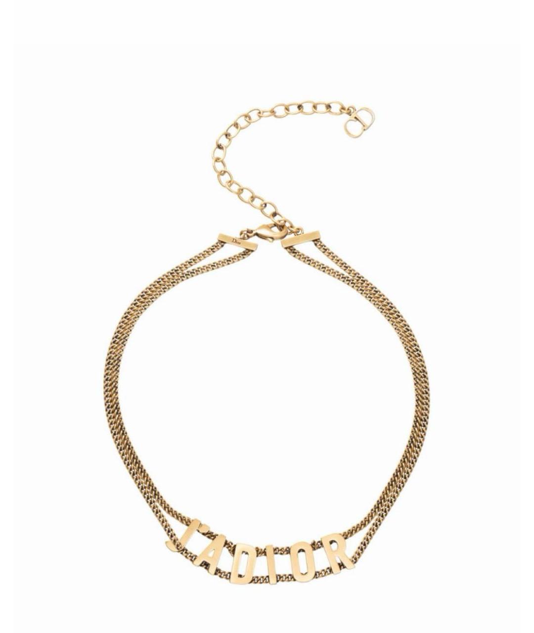 CHRISTIAN DIOR Желтый позолоченный чокер, фото 1