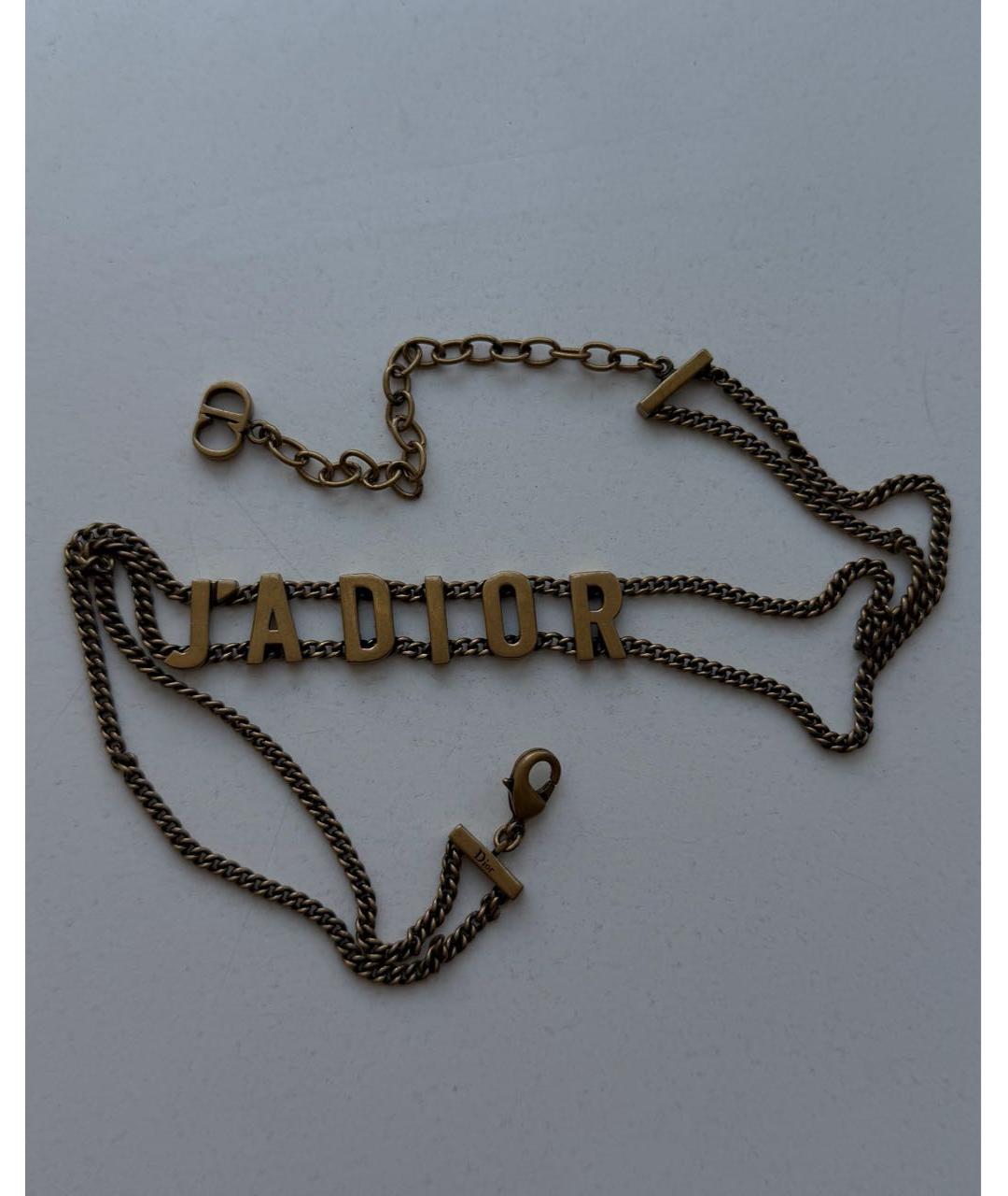 CHRISTIAN DIOR Желтый позолоченный чокер, фото 2