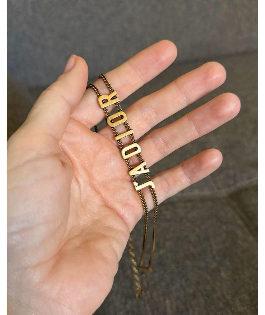 CHRISTIAN DIOR Желтый позолоченный чокер, фото 3