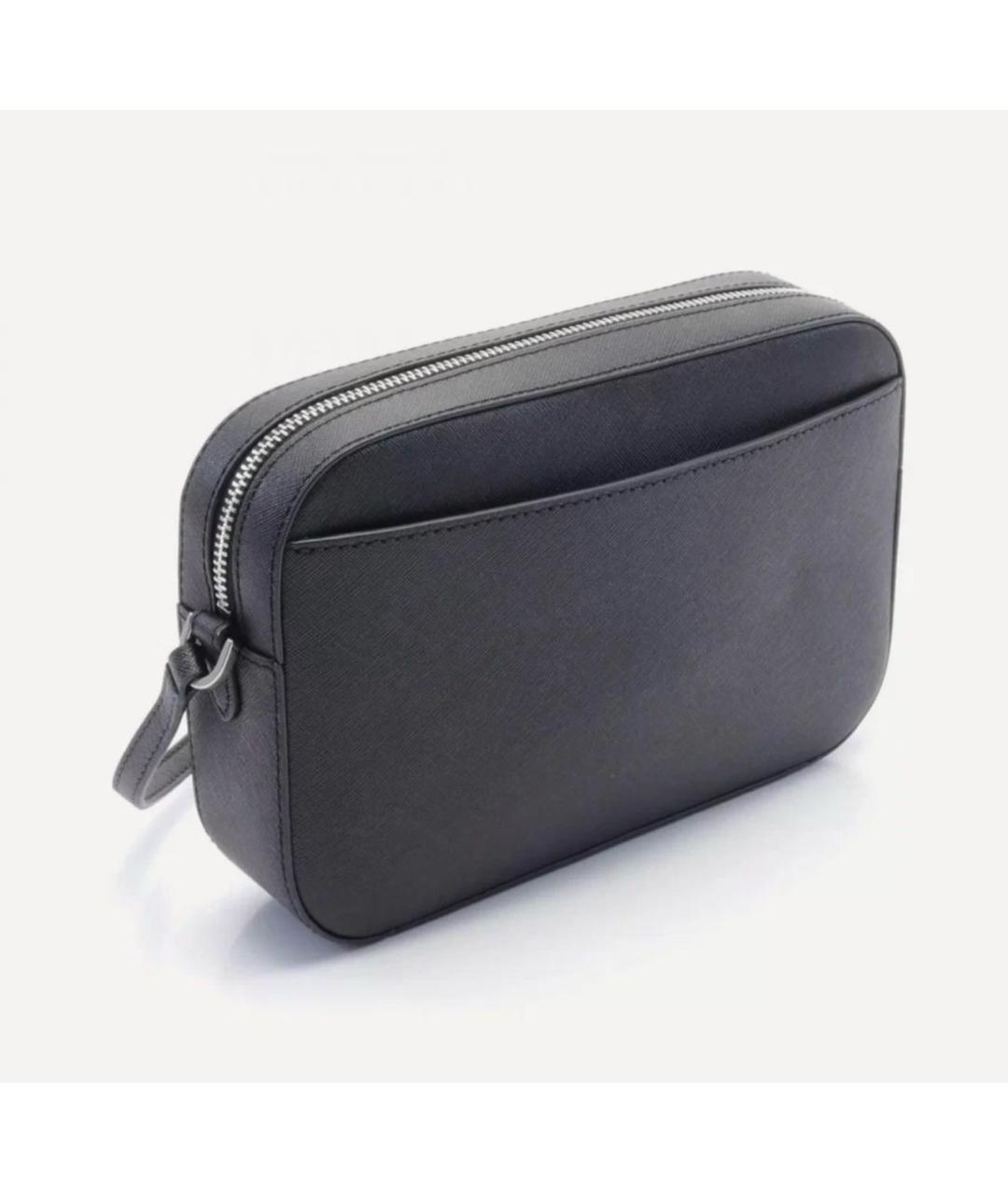 MICHAEL KORS Черная кожаная сумка через плечо, фото 2