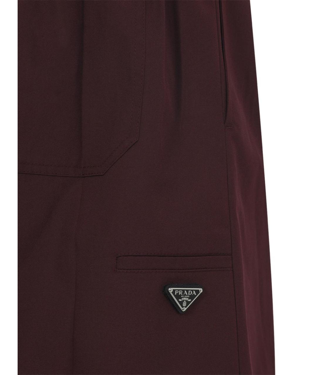 PRADA Красная хлопковая юбка миди, фото 3