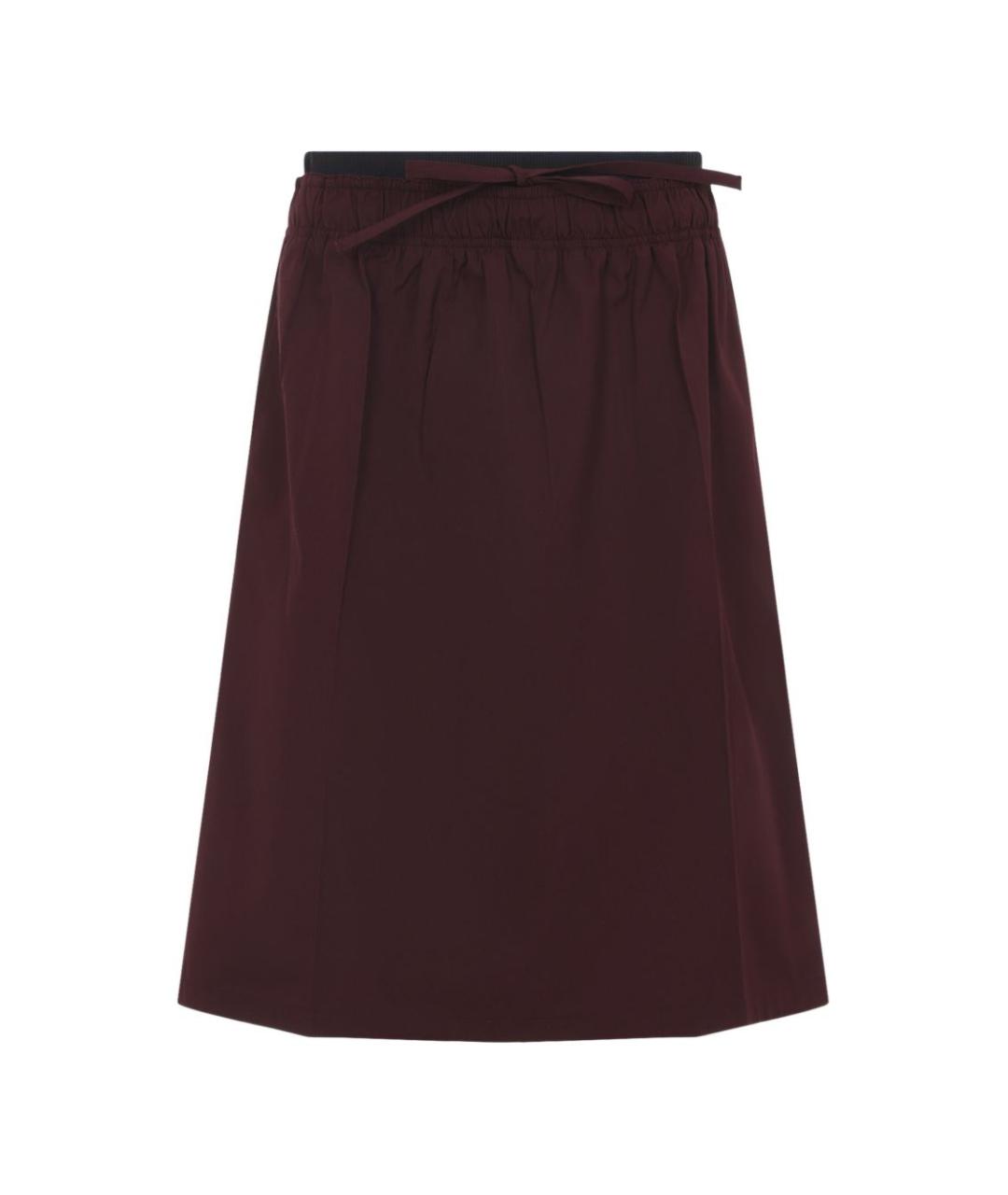 PRADA Красная хлопковая юбка миди, фото 1