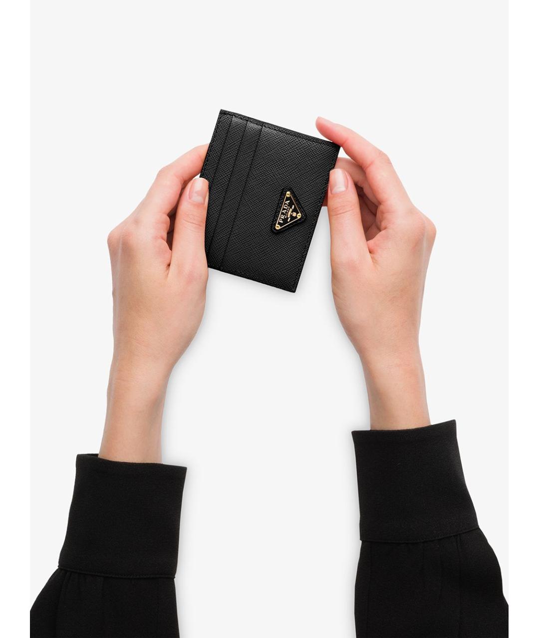 PRADA Черный кожаный кардхолдер, фото 2