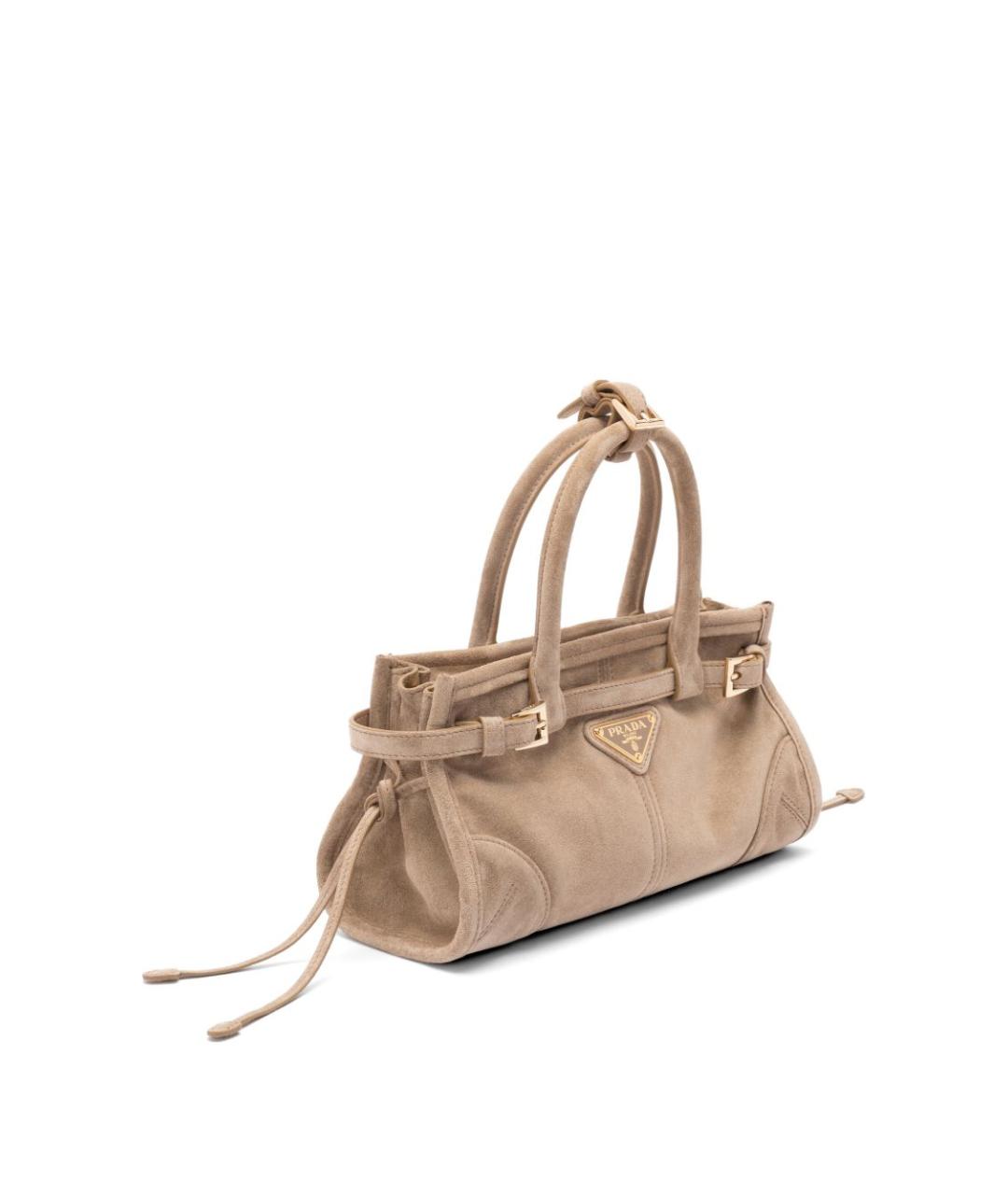 PRADA Бежевая замшевая сумка тоут, фото 3