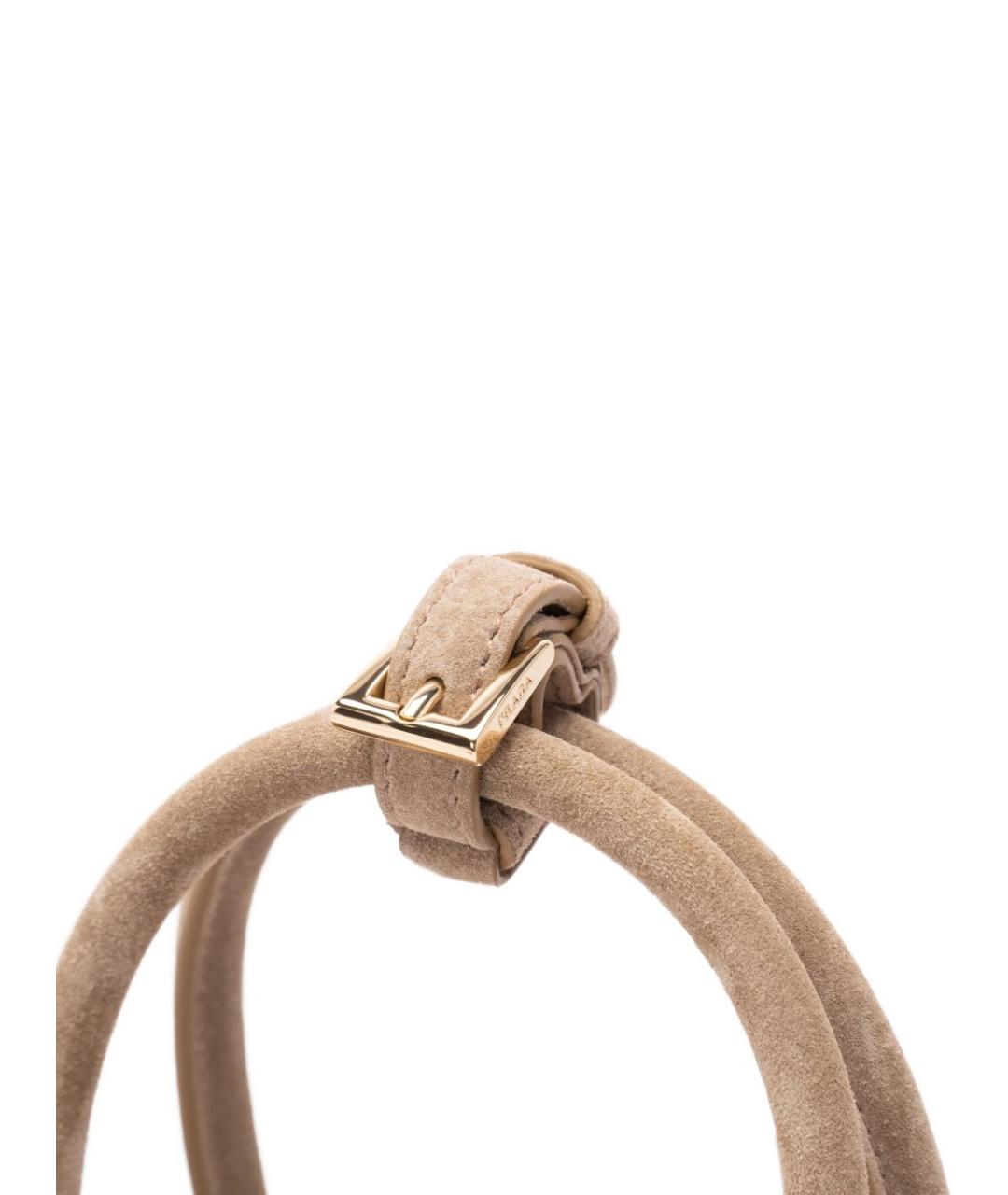 PRADA Бежевая замшевая сумка тоут, фото 2